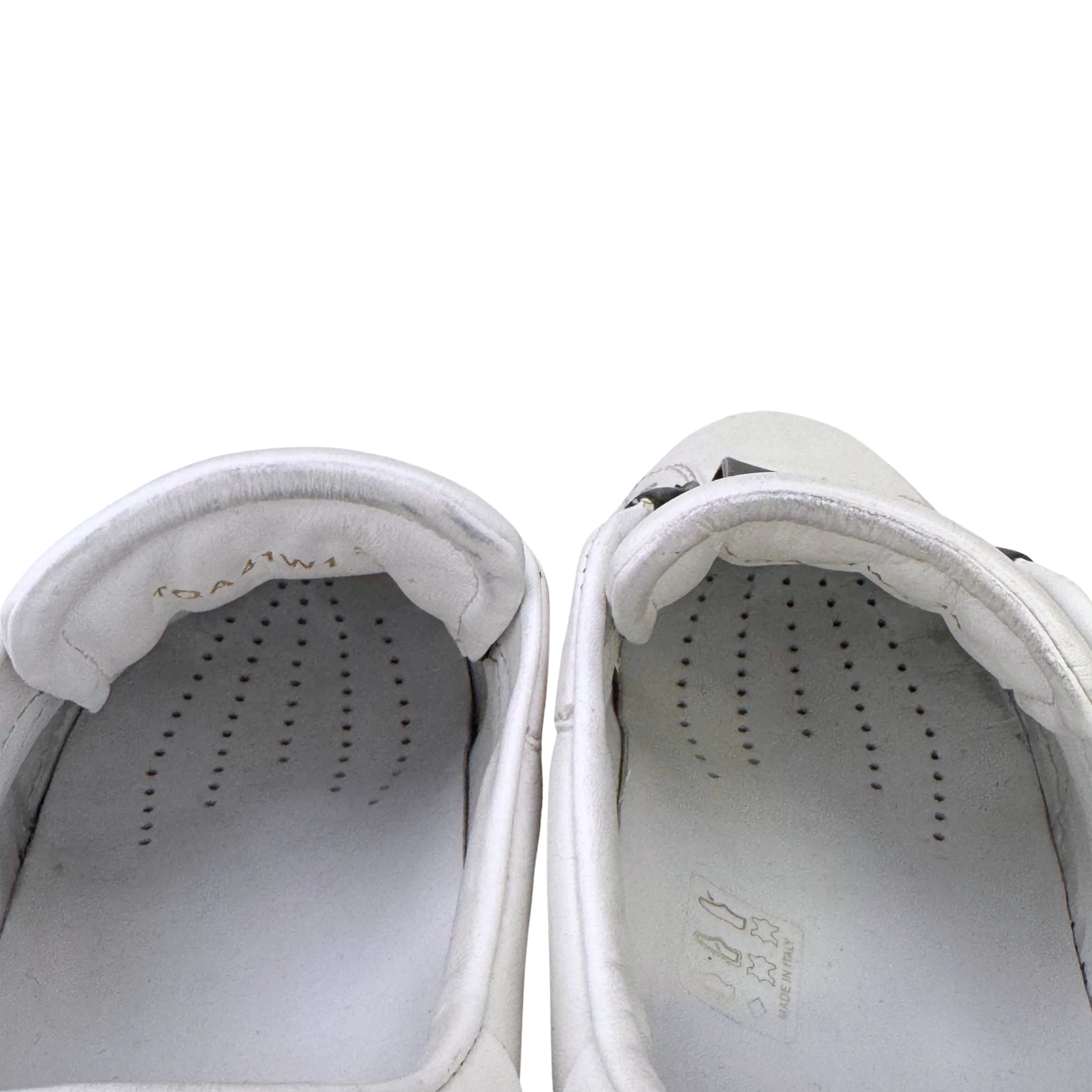 Valentino Open Slip On Sneaker White & Black Women's Size 38