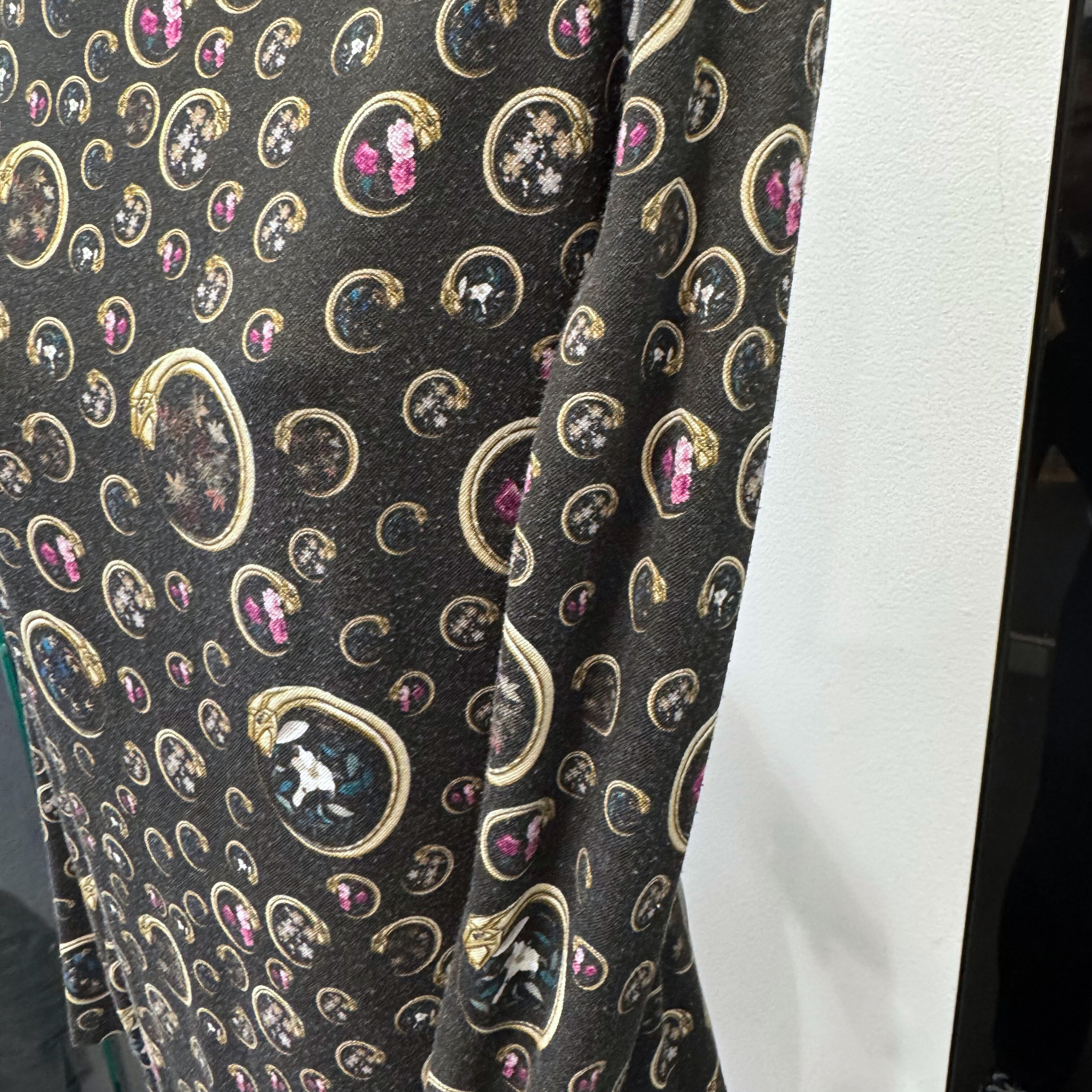 Robert Calvani Moon Phase Print Long Sleeve Midi Dress 38
