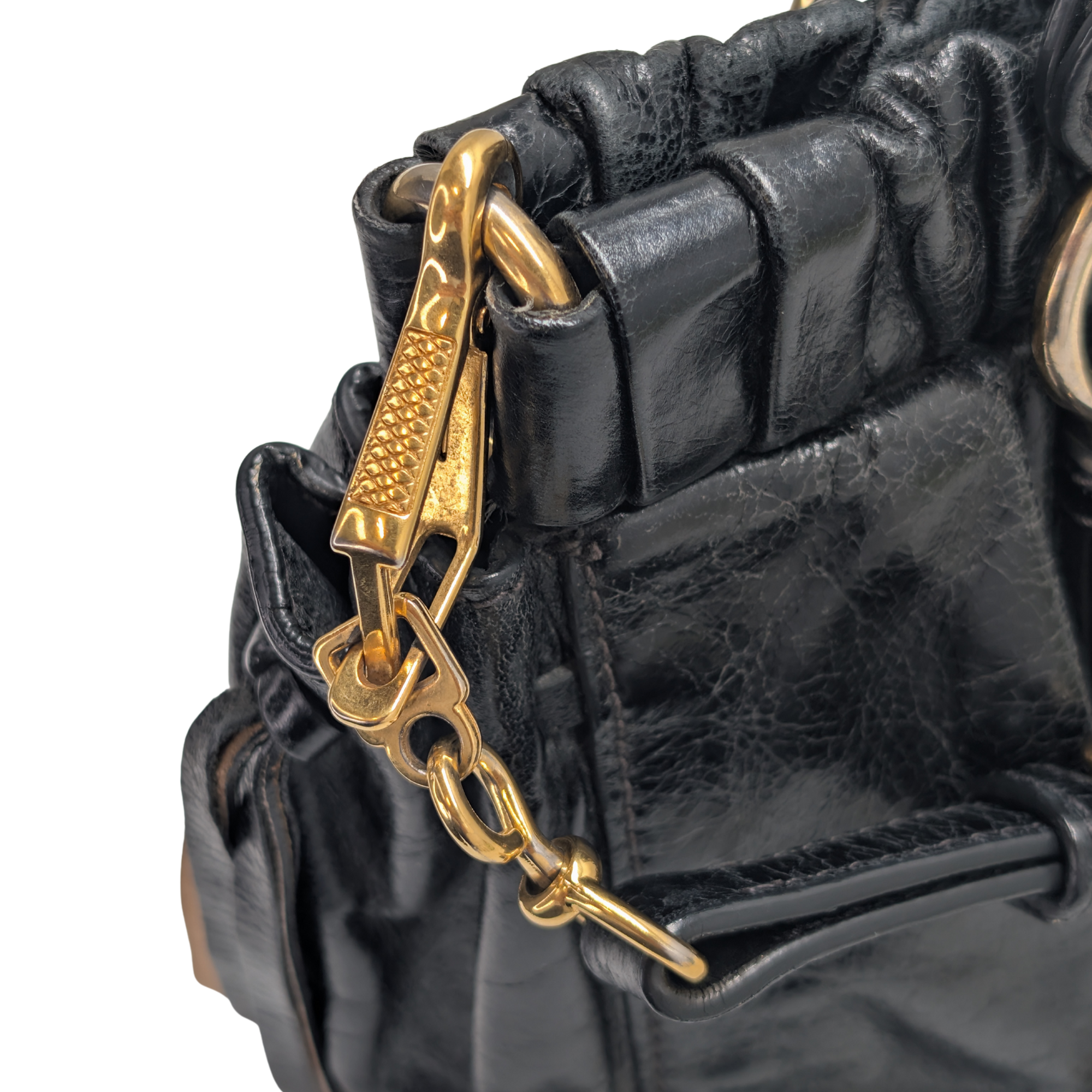 Miu Miu Vitello Crossbody Bag Black