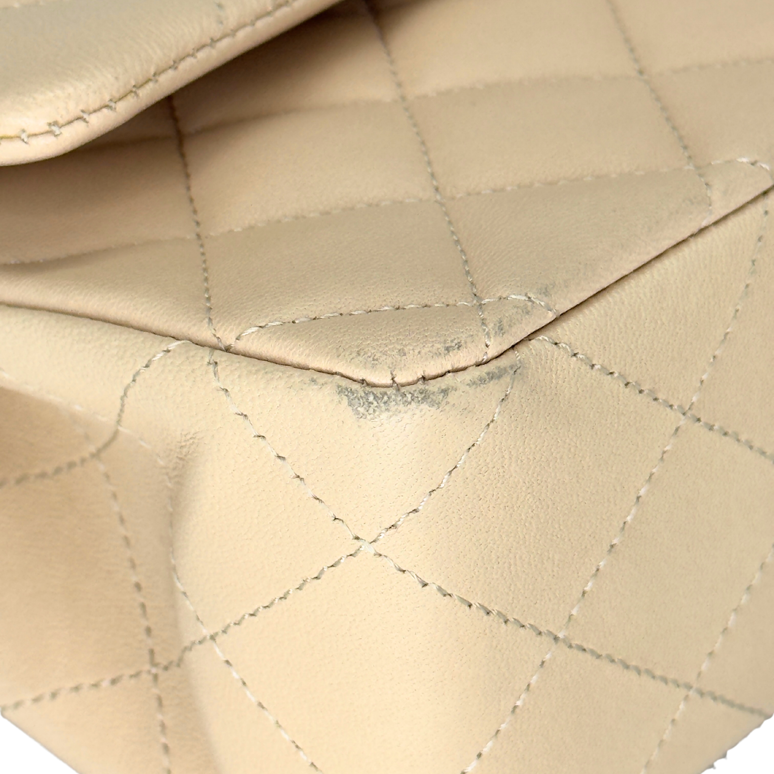 Chanel classic Double Flap Medium Lambskin Beige