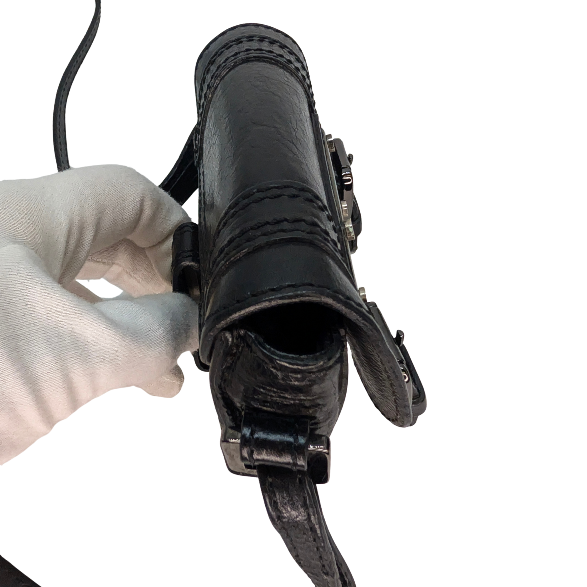 Burberry Mini Leather Crossbody Bag Black