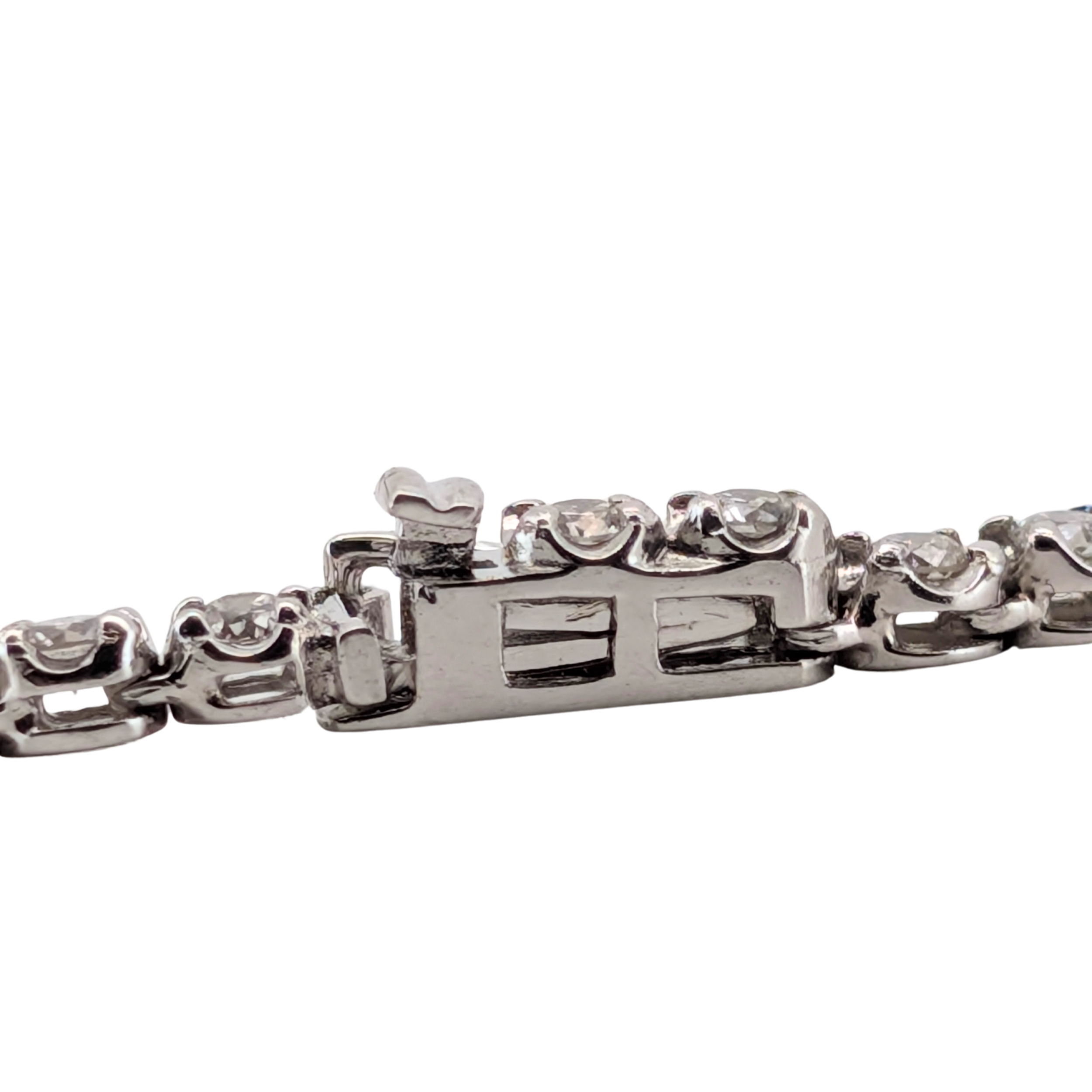 5.00Ct Natural Diamond Tennis Necklace In 18K White Gold