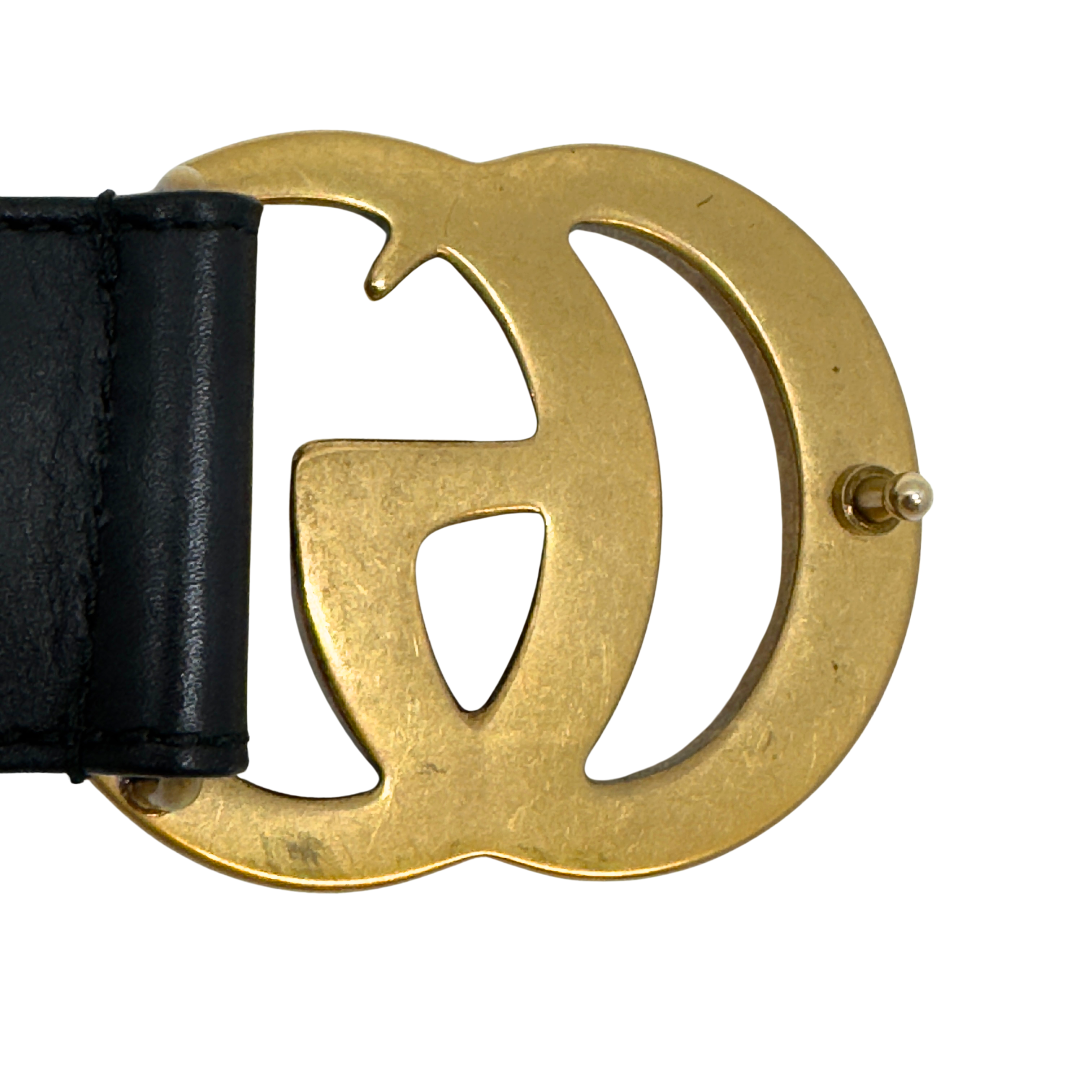 Gucci GG Marmont Wide Belt Leather Black 85/34