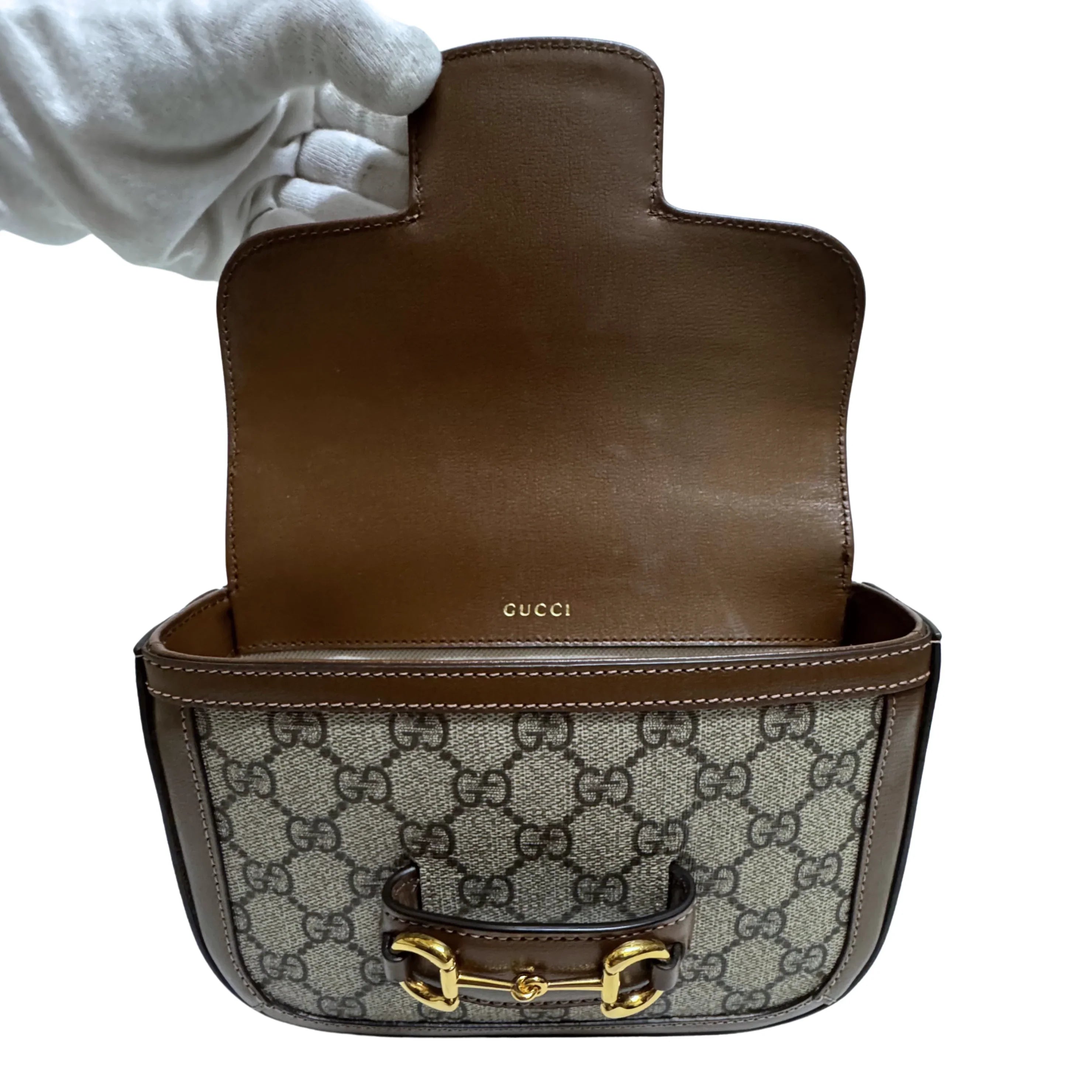 Gucci Horsebit 1955 Shoulder Bag GG Supreme Canvas/Leather Beige/Brown