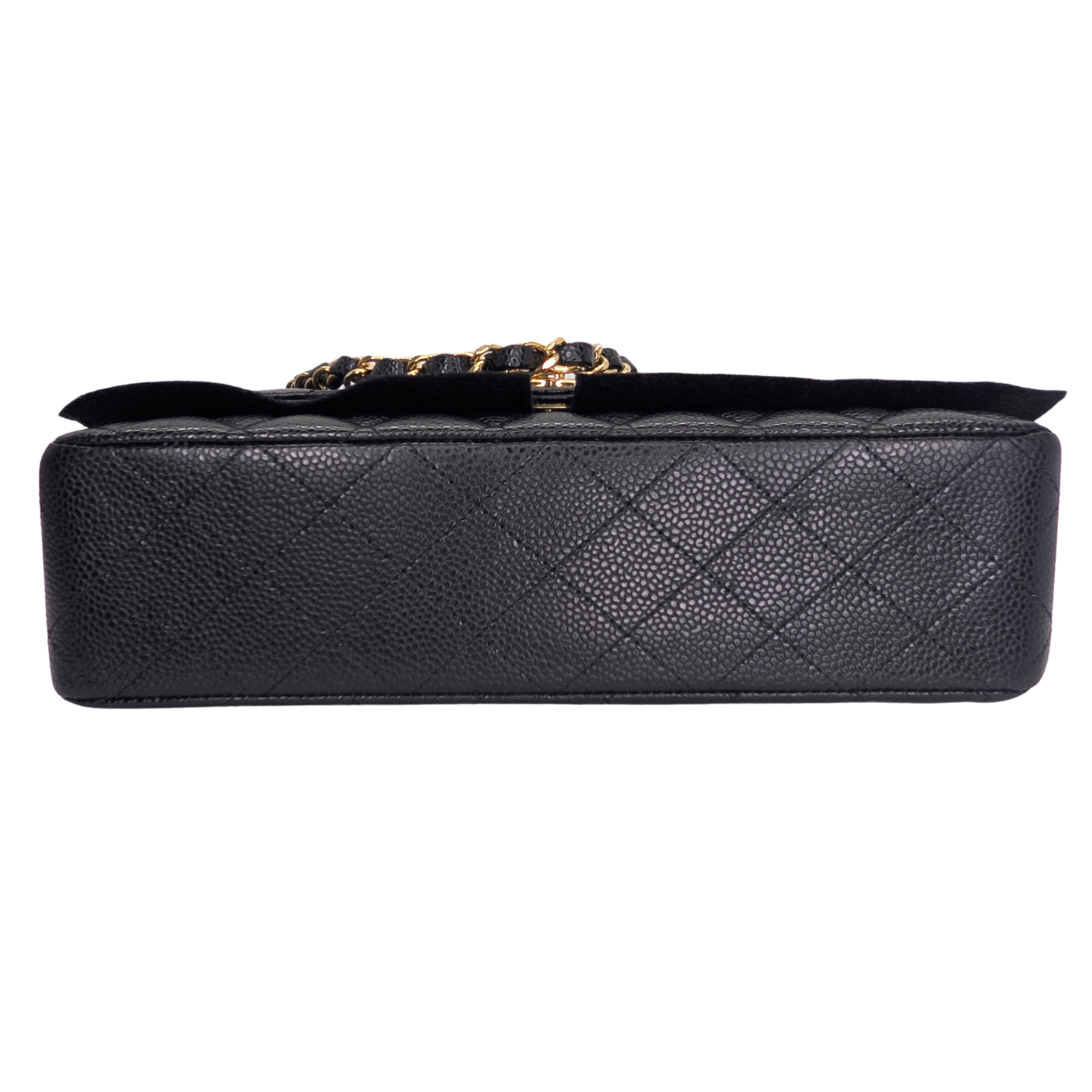 Chanel Classic Flap Bag Caviar Leather Medium Black