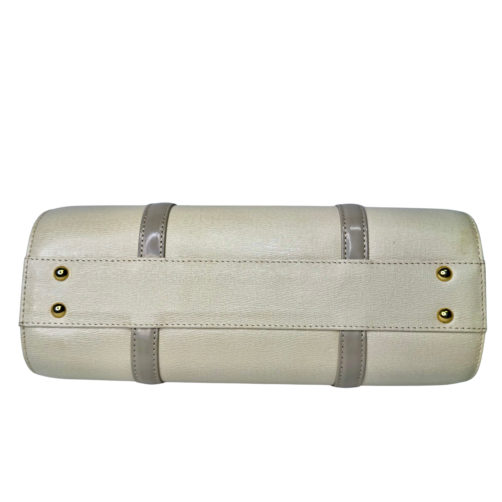 Burberry Mini Boston Bag Leather Beige