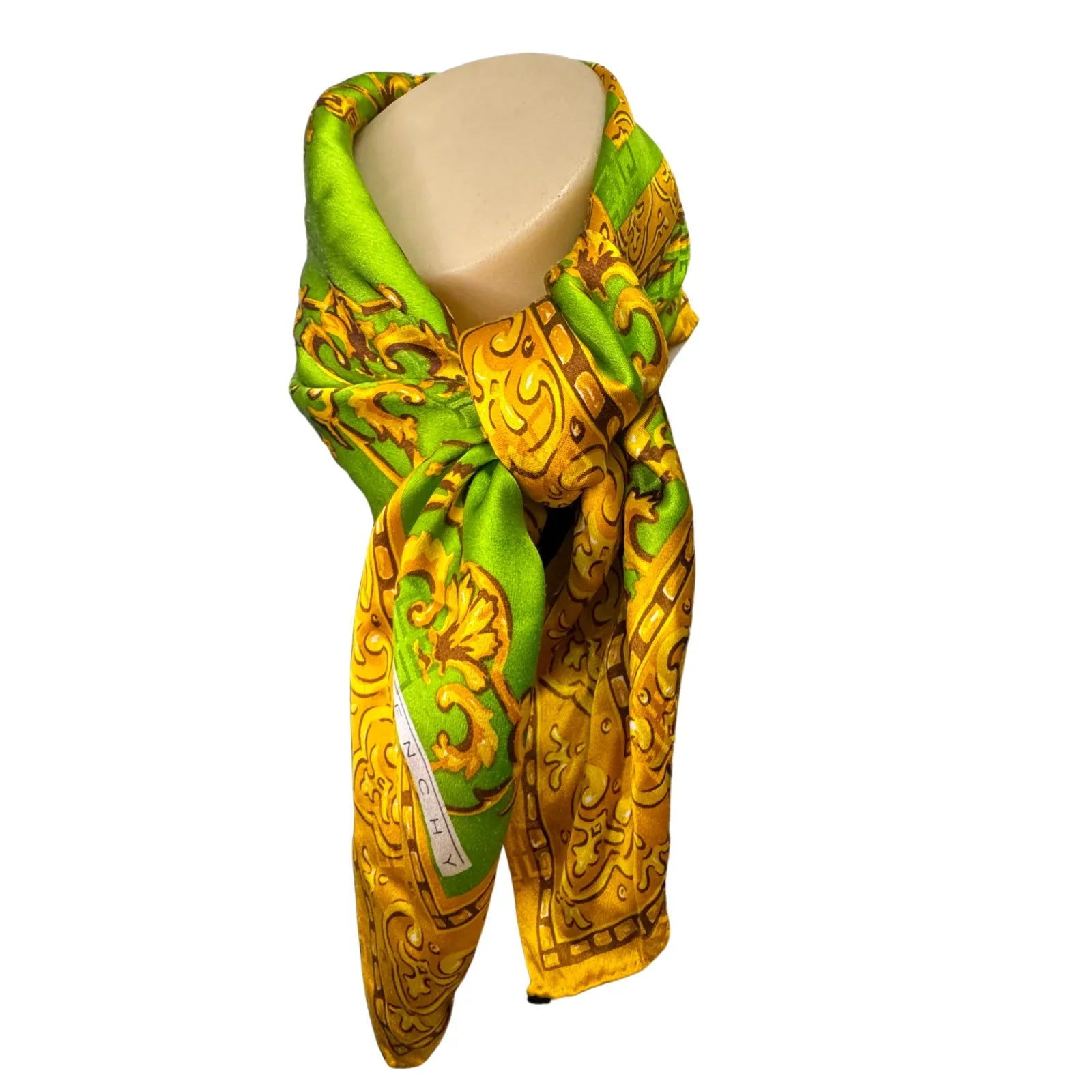 Givenchy Silk Scarf Green & Yellow