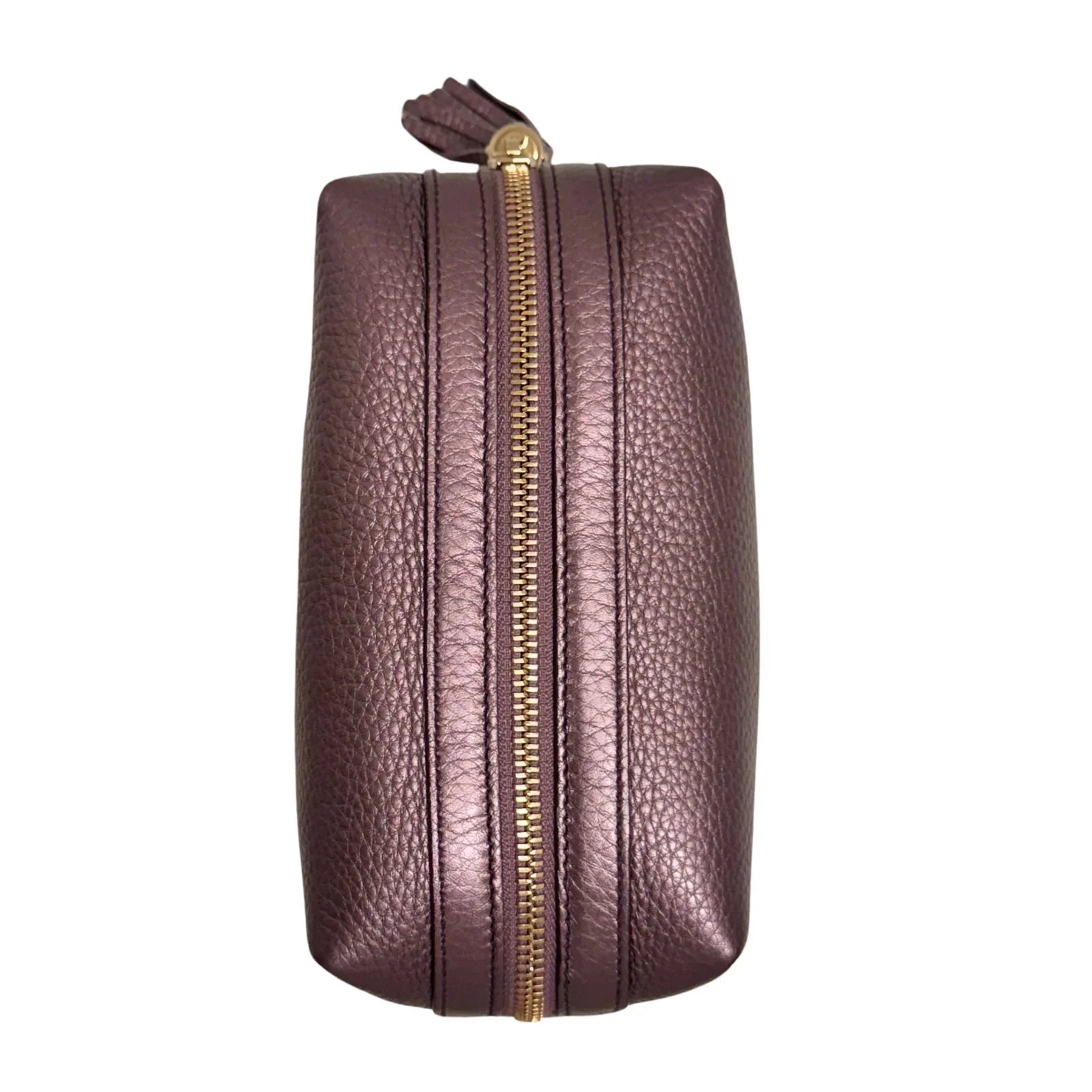 Gucci Soho Cosmetic Pouch in Rose Gold Pebbled Leather