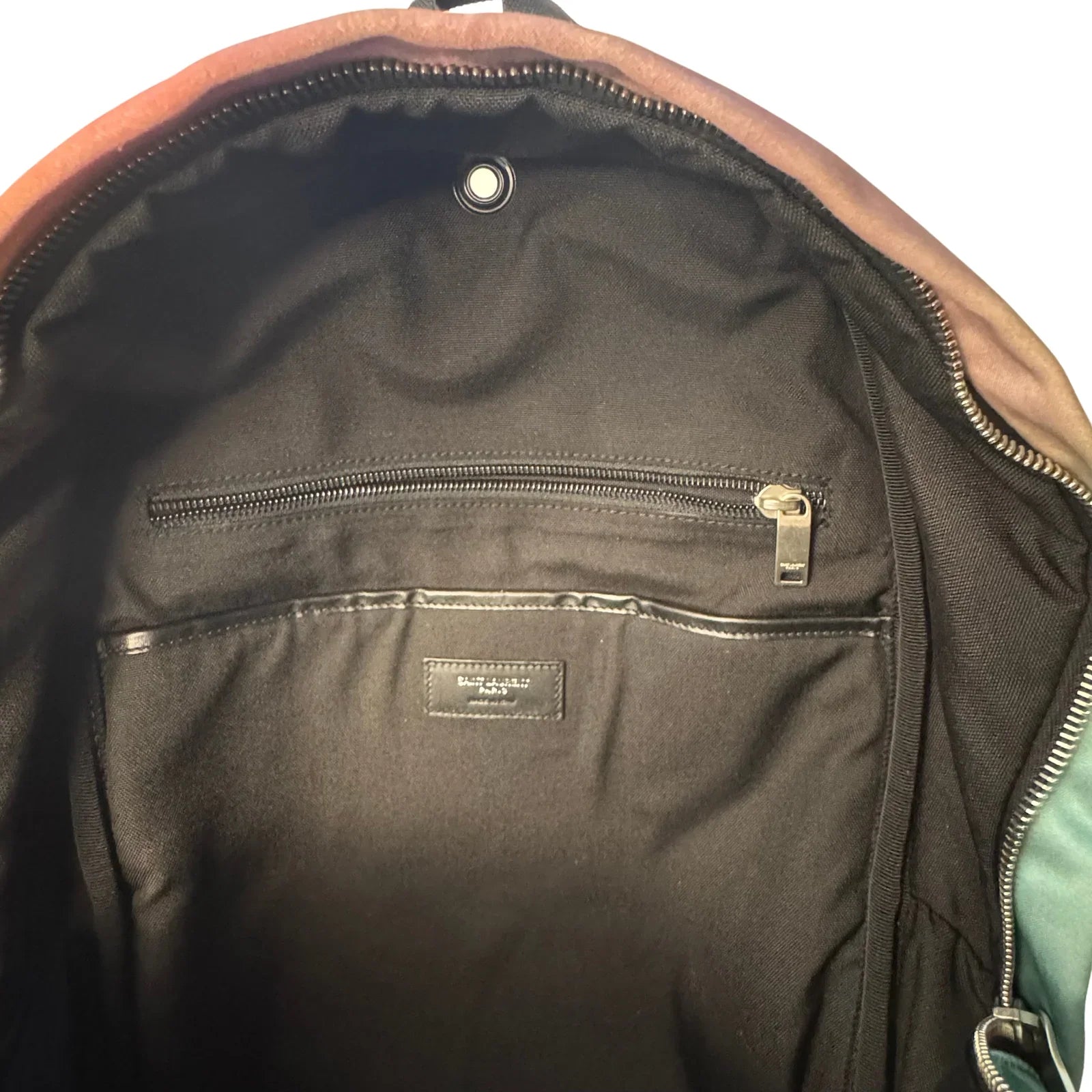 Saint Laurent YSL Multicolor Canvas Backpack Bag