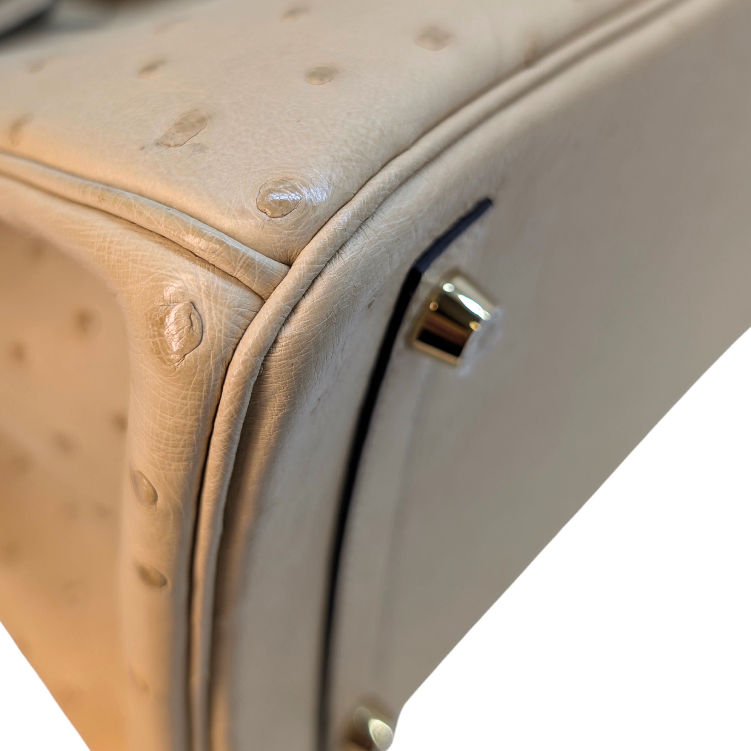 Hermès Birkin 30 Parchemin Ostrich Bag T Stamp GHW