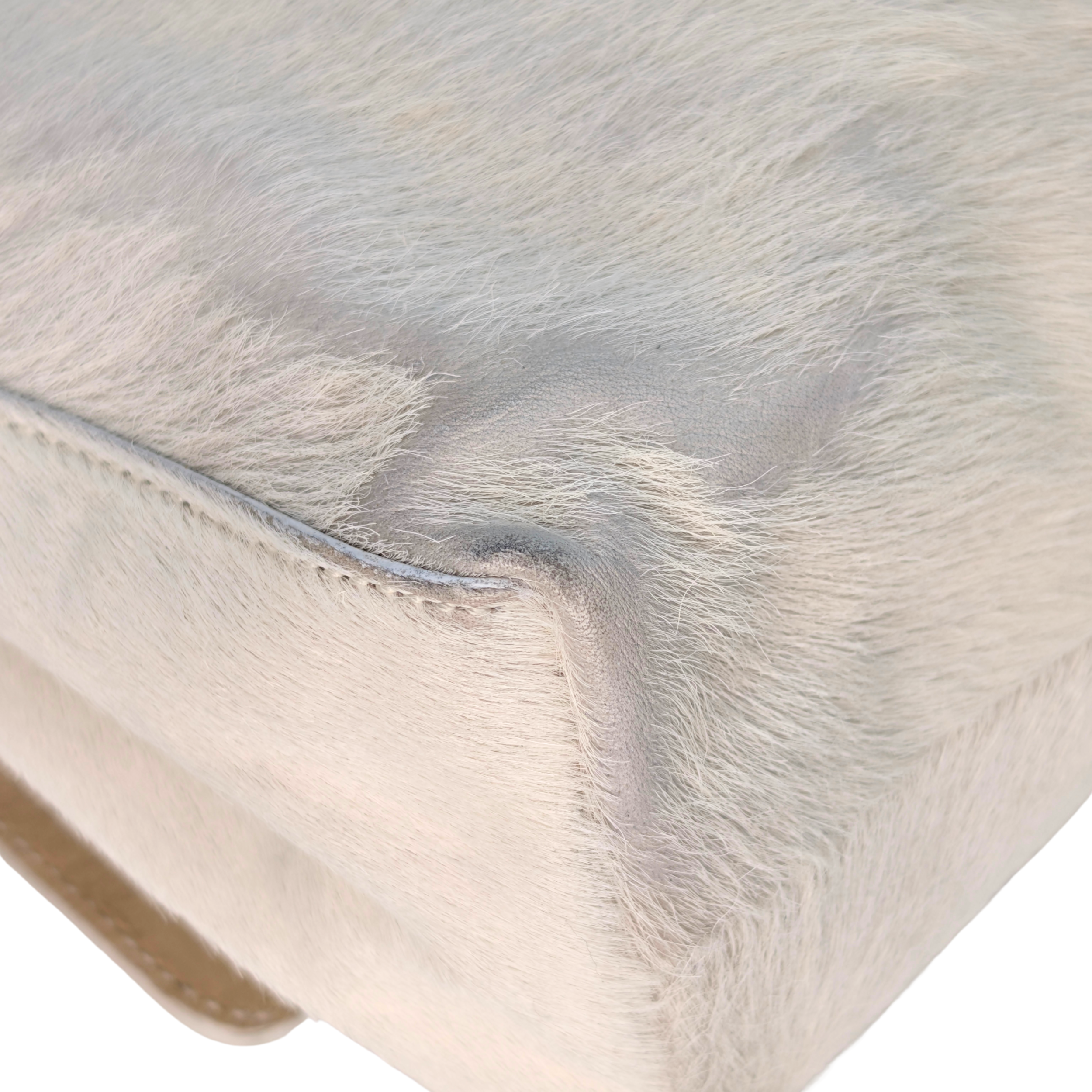 Prada Vintage Calfhair Shoulder Bag White