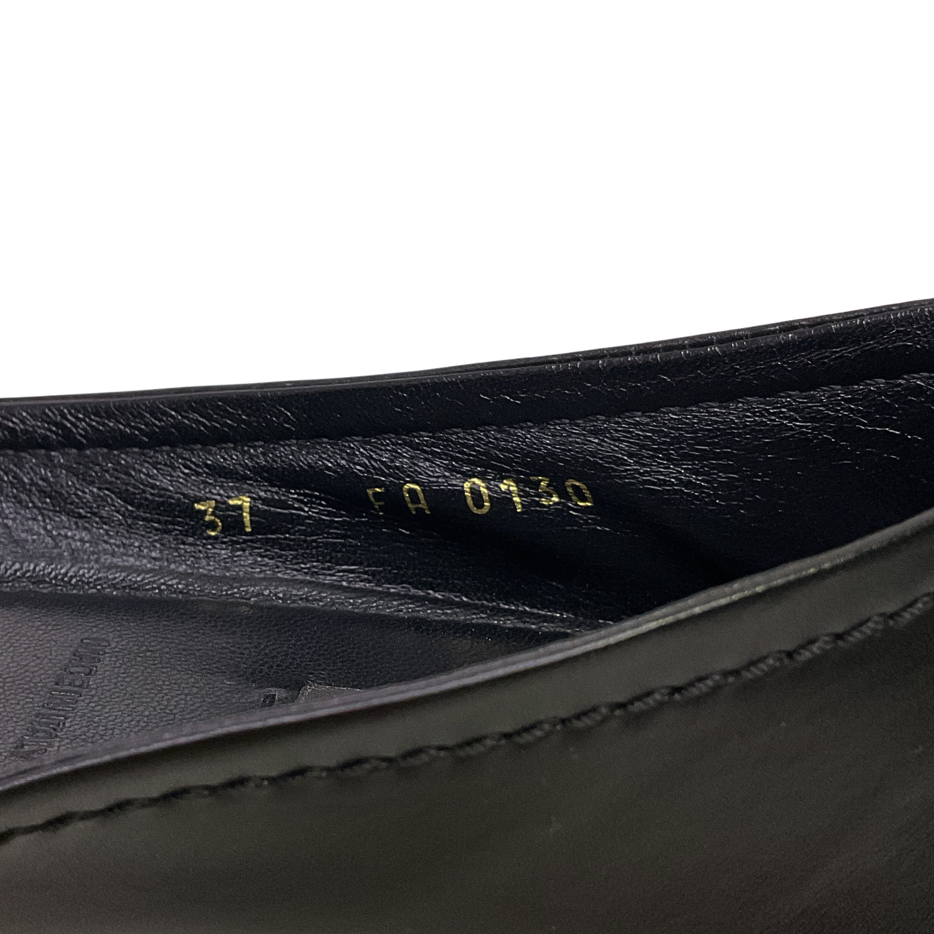 Louis Vuitton Leather Ballet Flats Black 37