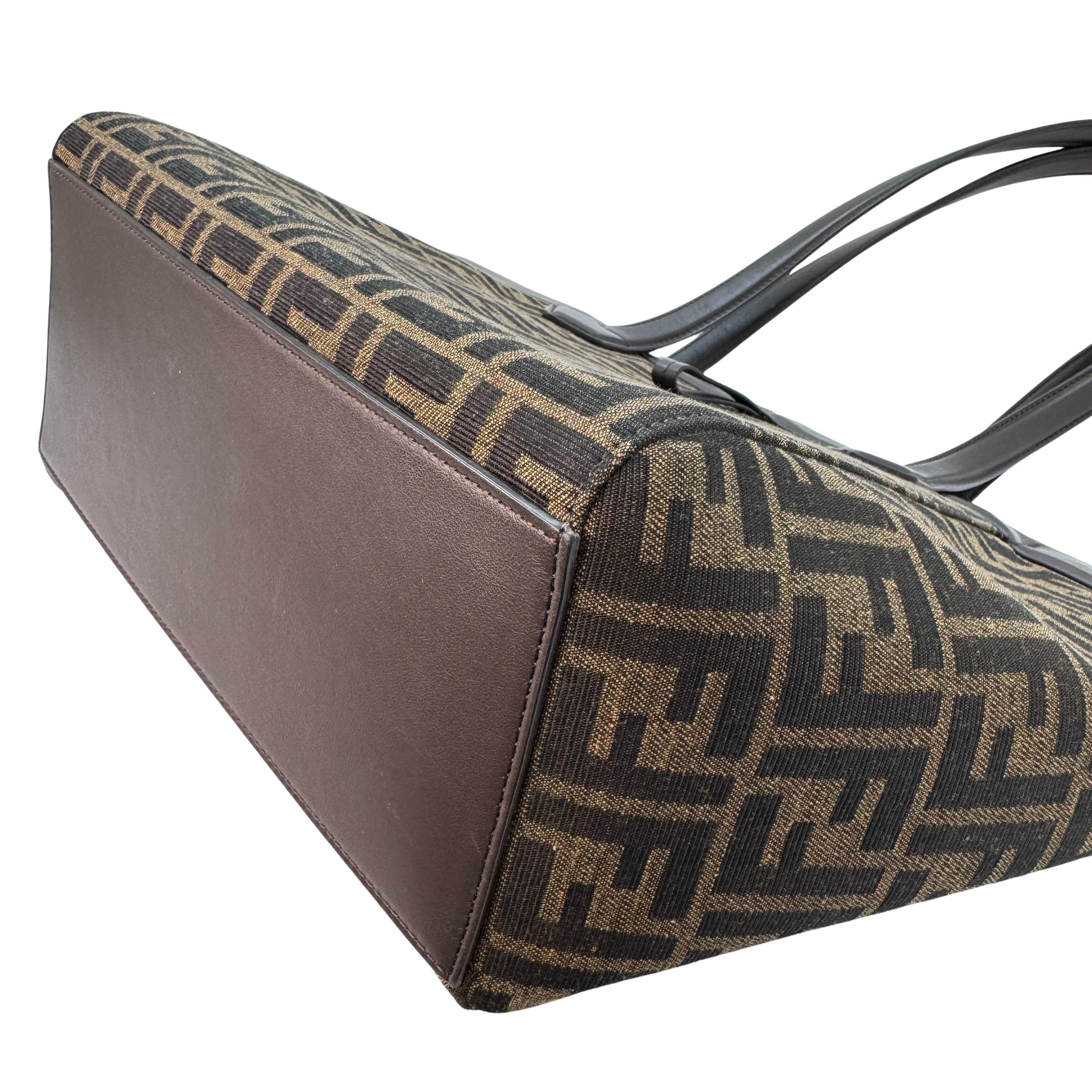 Fendi Origami Medium Fabric Tote Bag Brown