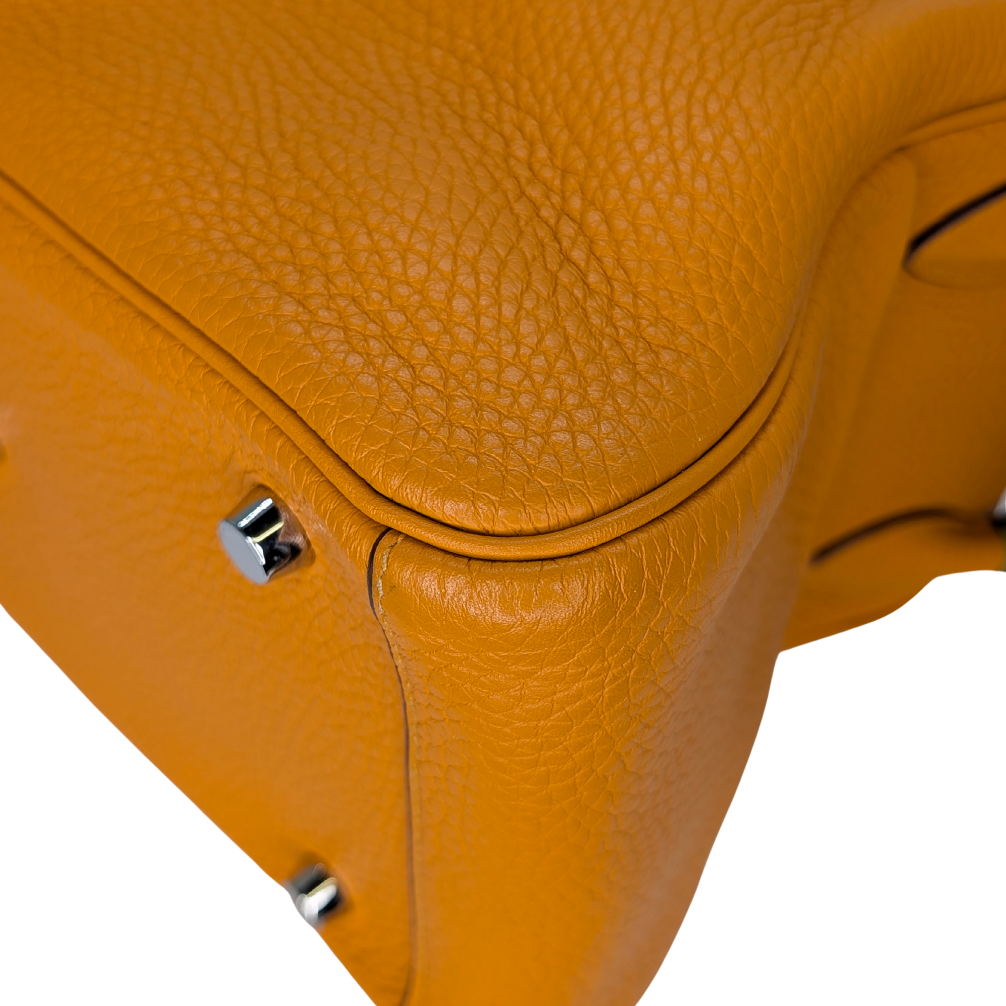 Hermes Lindy Clemence Handbag 26 C stamp SHW Orange