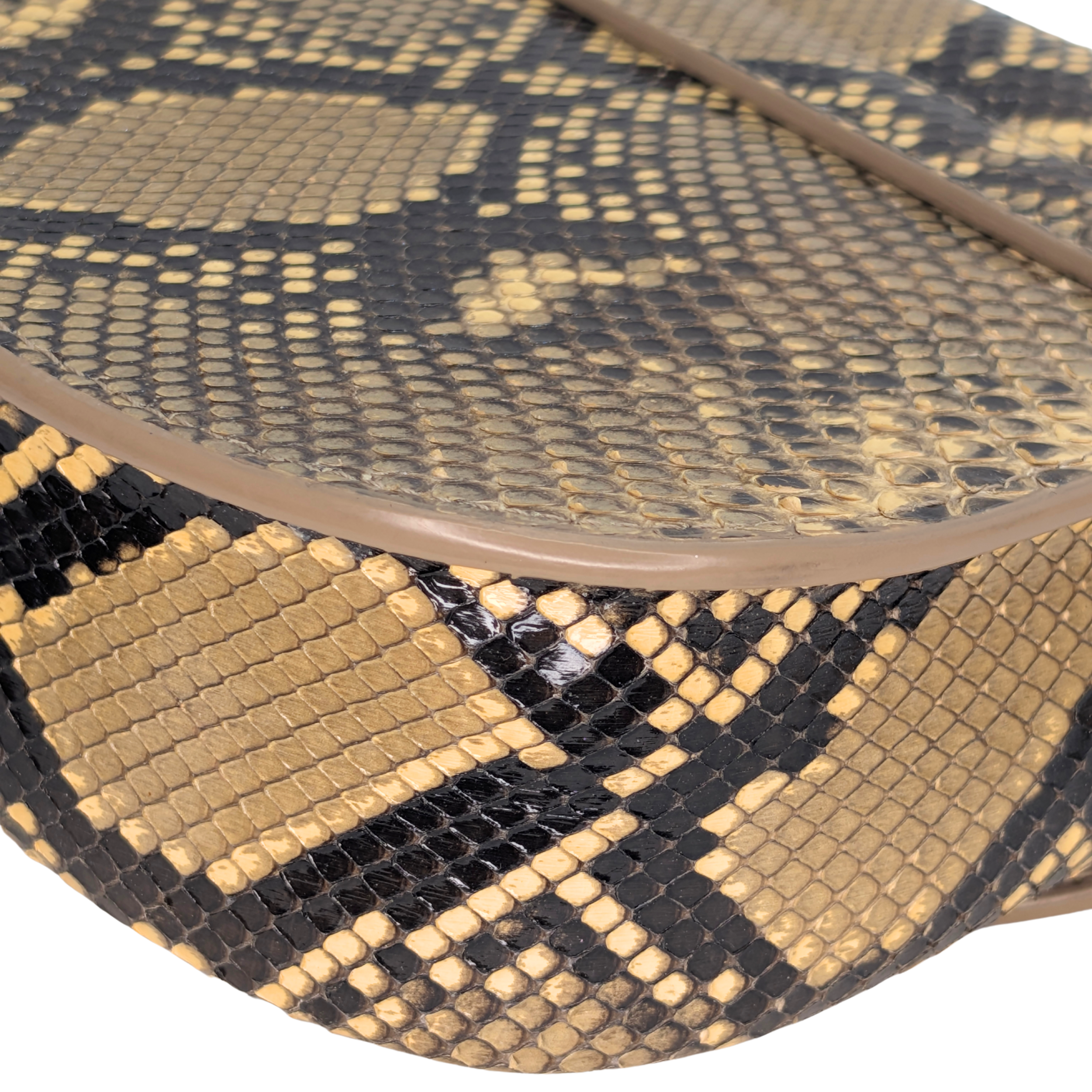 Saint Laurent Kaia Neutral Python Small Bag