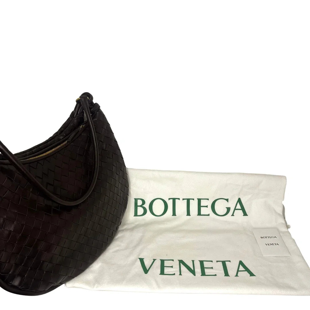 Brand New Bottega Veneta Gemelli Large Shoulder Bag – Intrecciato Dark Brown