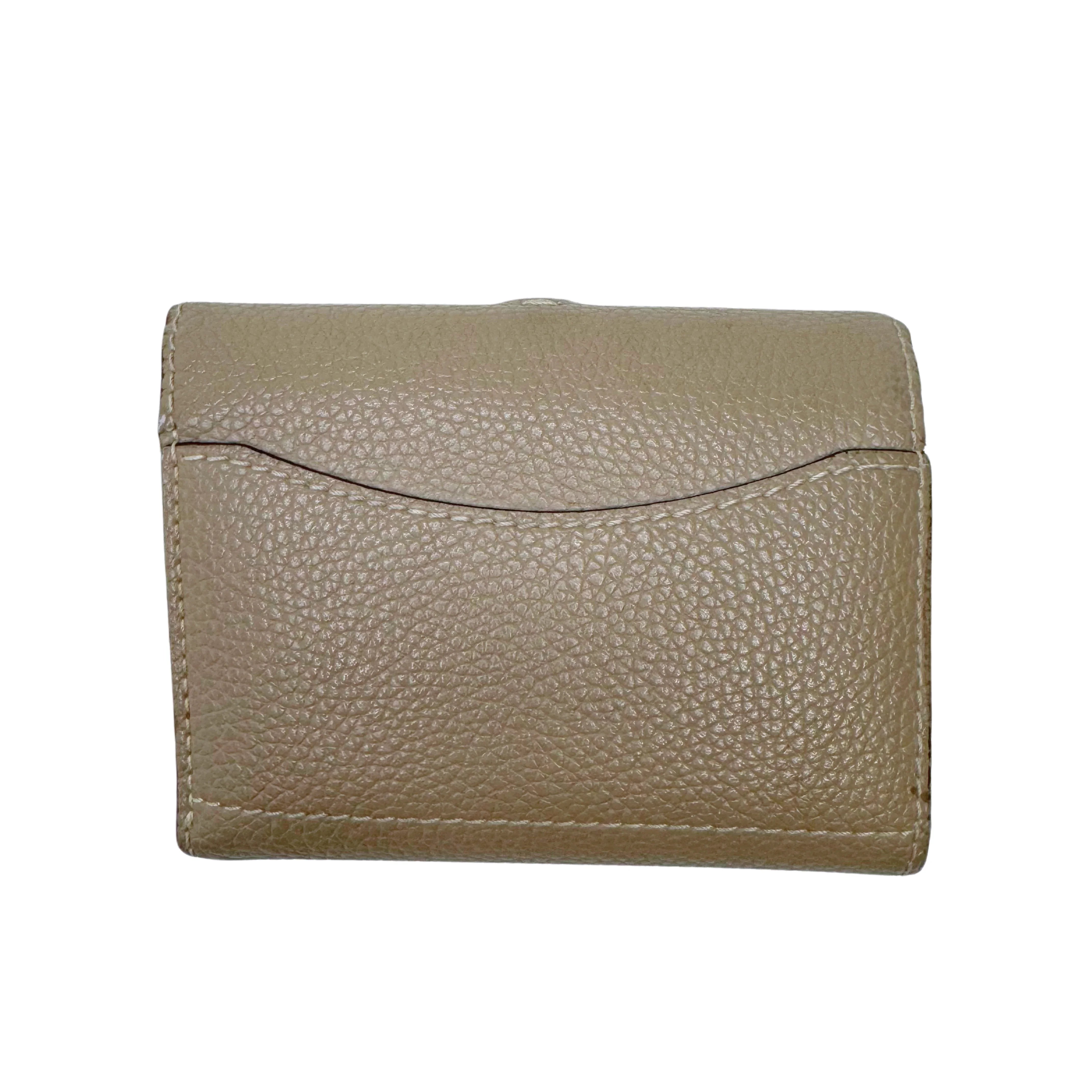 Chloe Calfskin Small Darryl Trifold Wallet Motty Grey
