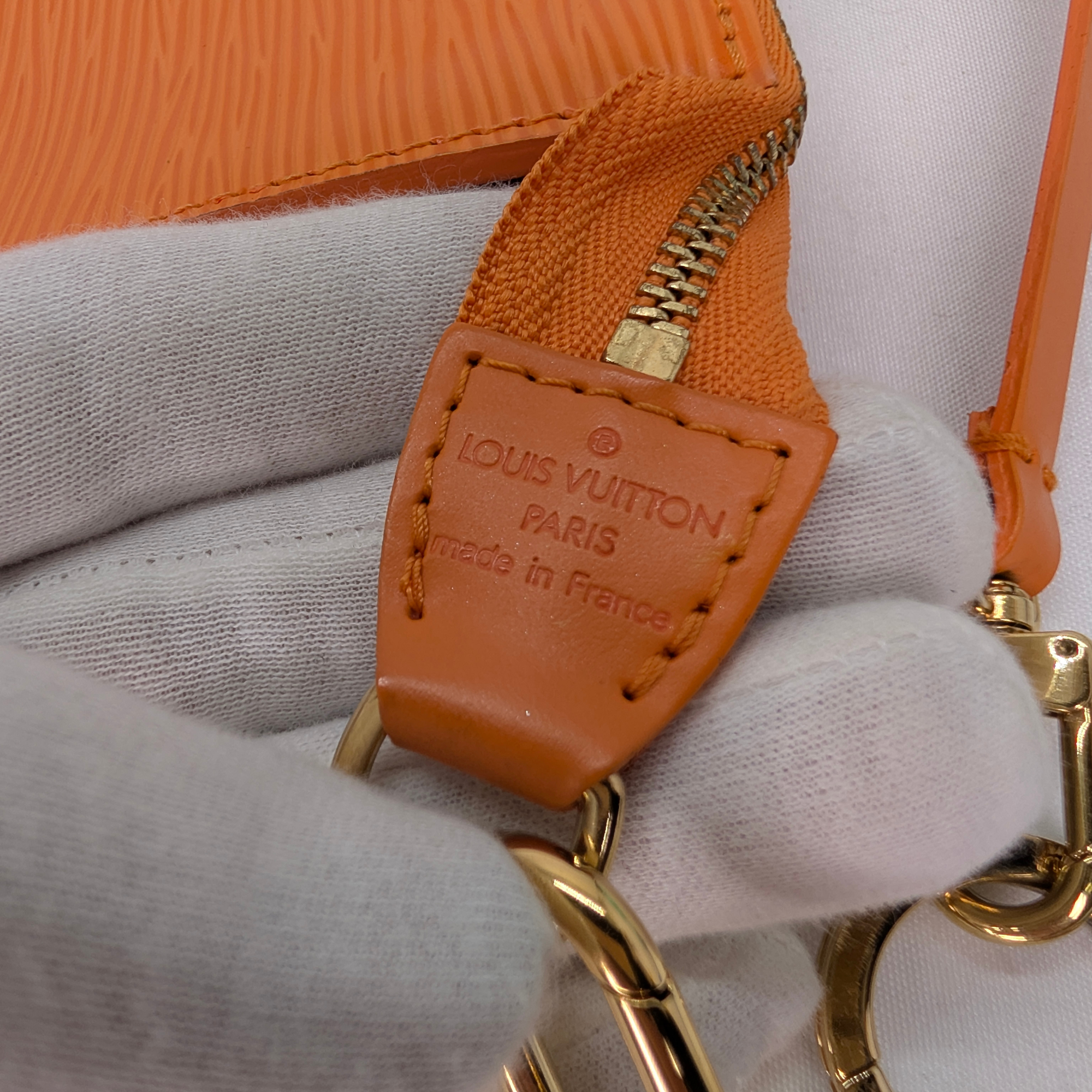 Louis Vuitton Epi Pochette Accessoires Shoulder Bag Orange
