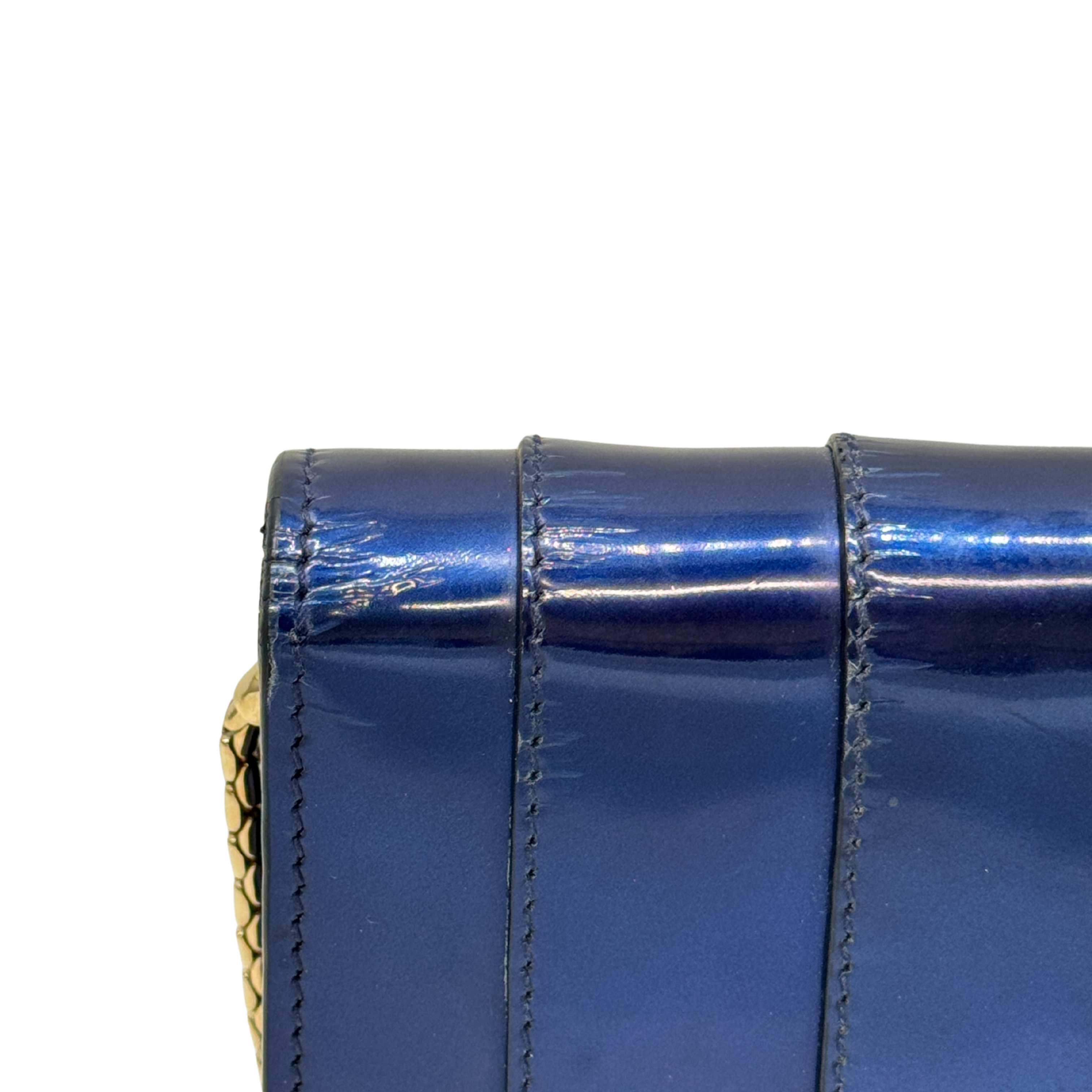 Bvlgari Serpenti Forever Chain Crossbody Bag Navy Blue
