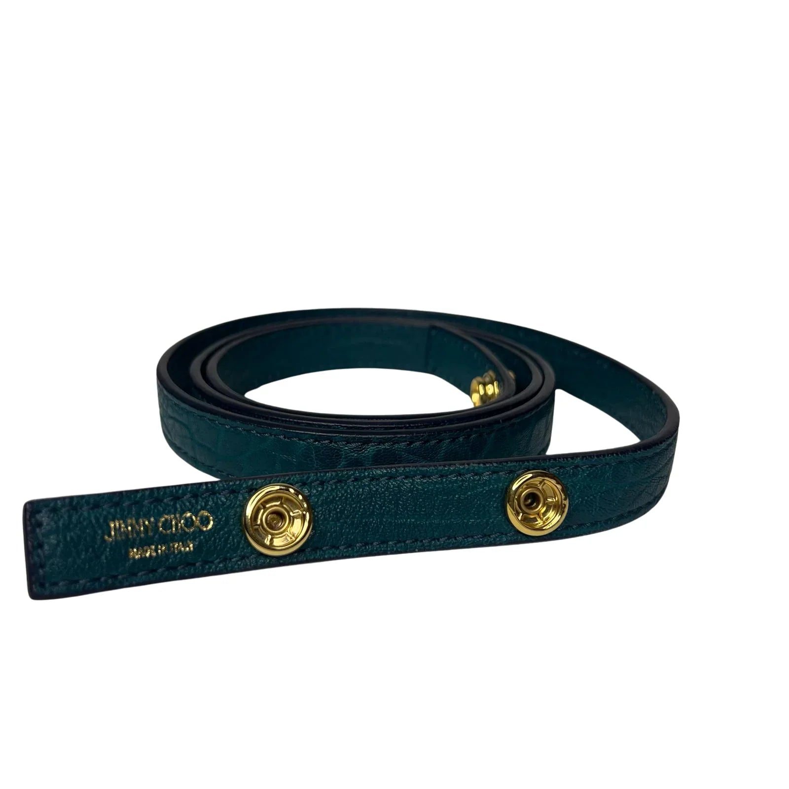 Jimmy Choo Lockett/XB Medium Bag – Teal Leather & Leopard Pony Hair