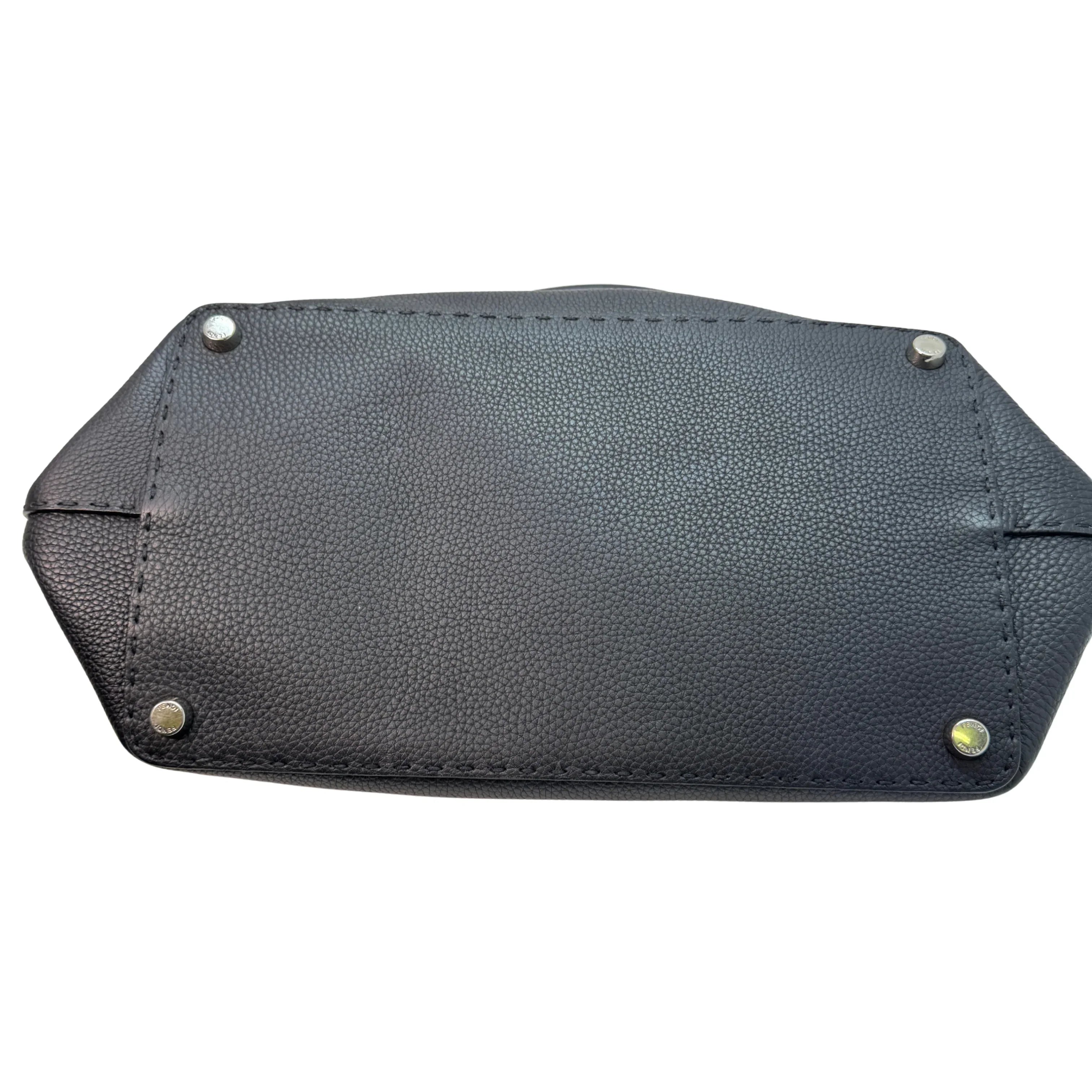 Fendi Cuoio Romano Selleria Adele 1328 Bag Black - Lost Designer