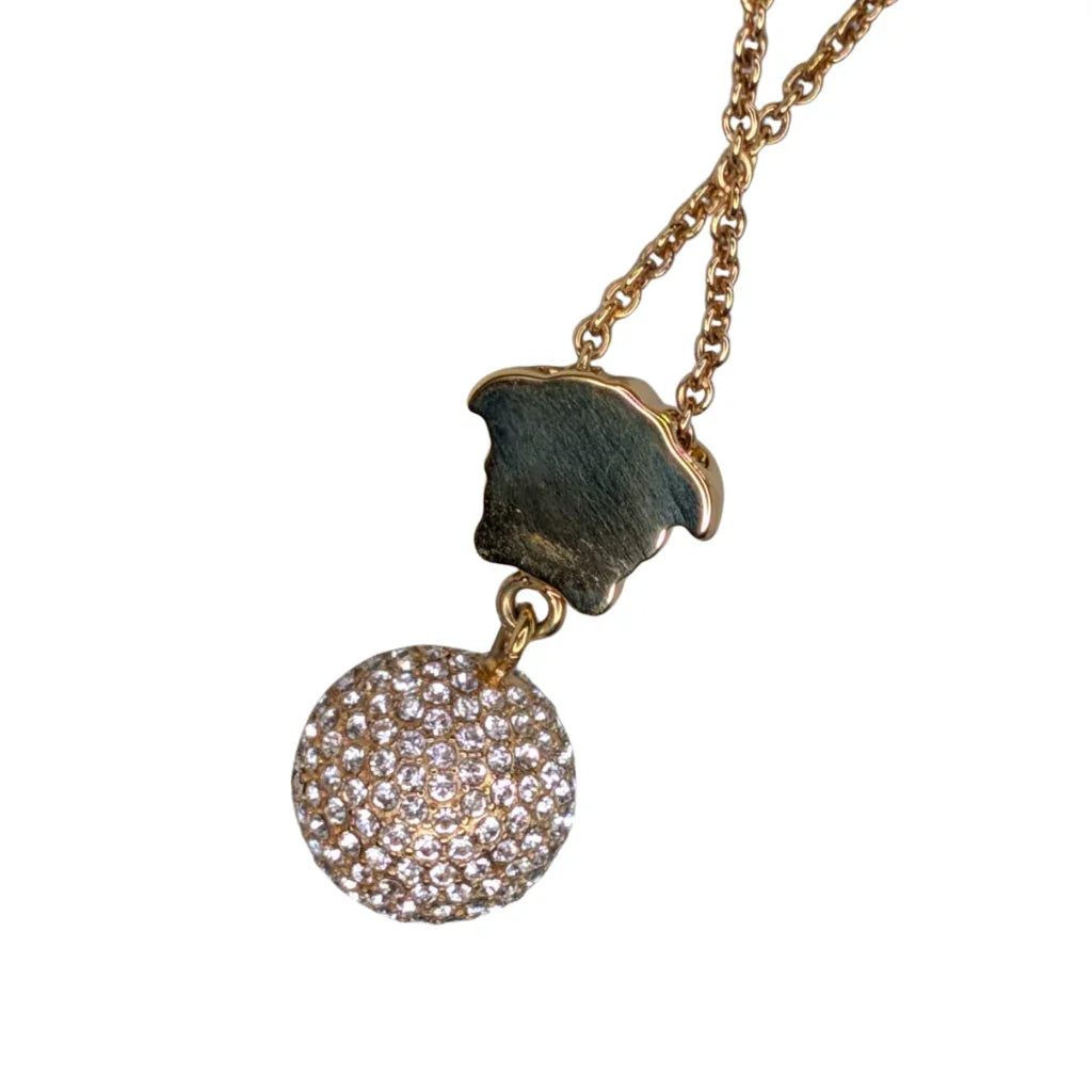 Versace Meduca Crystal-Embellished Pendant Necklace - Lost Designer