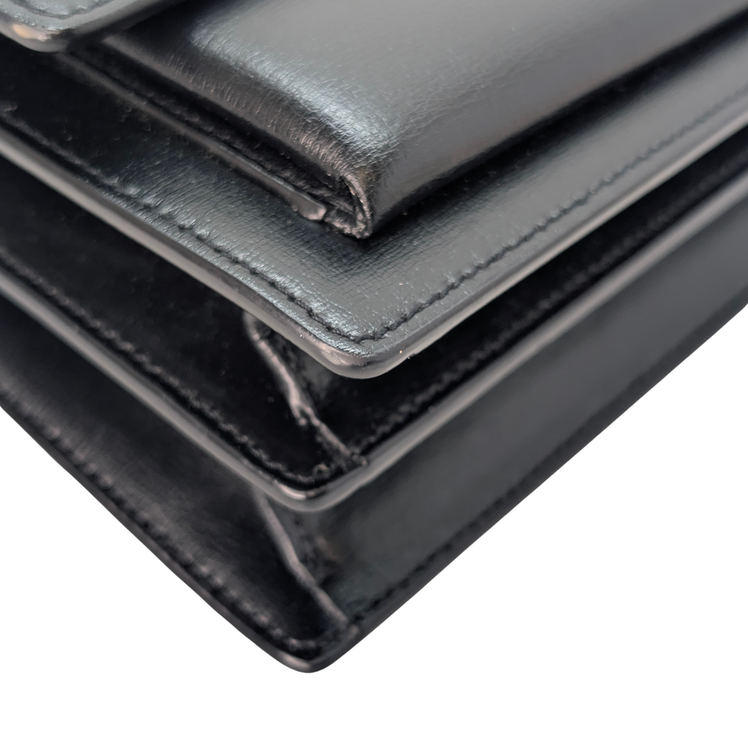 Yves Saint Laurent Sunset Small Leather Shoulder Bag Black