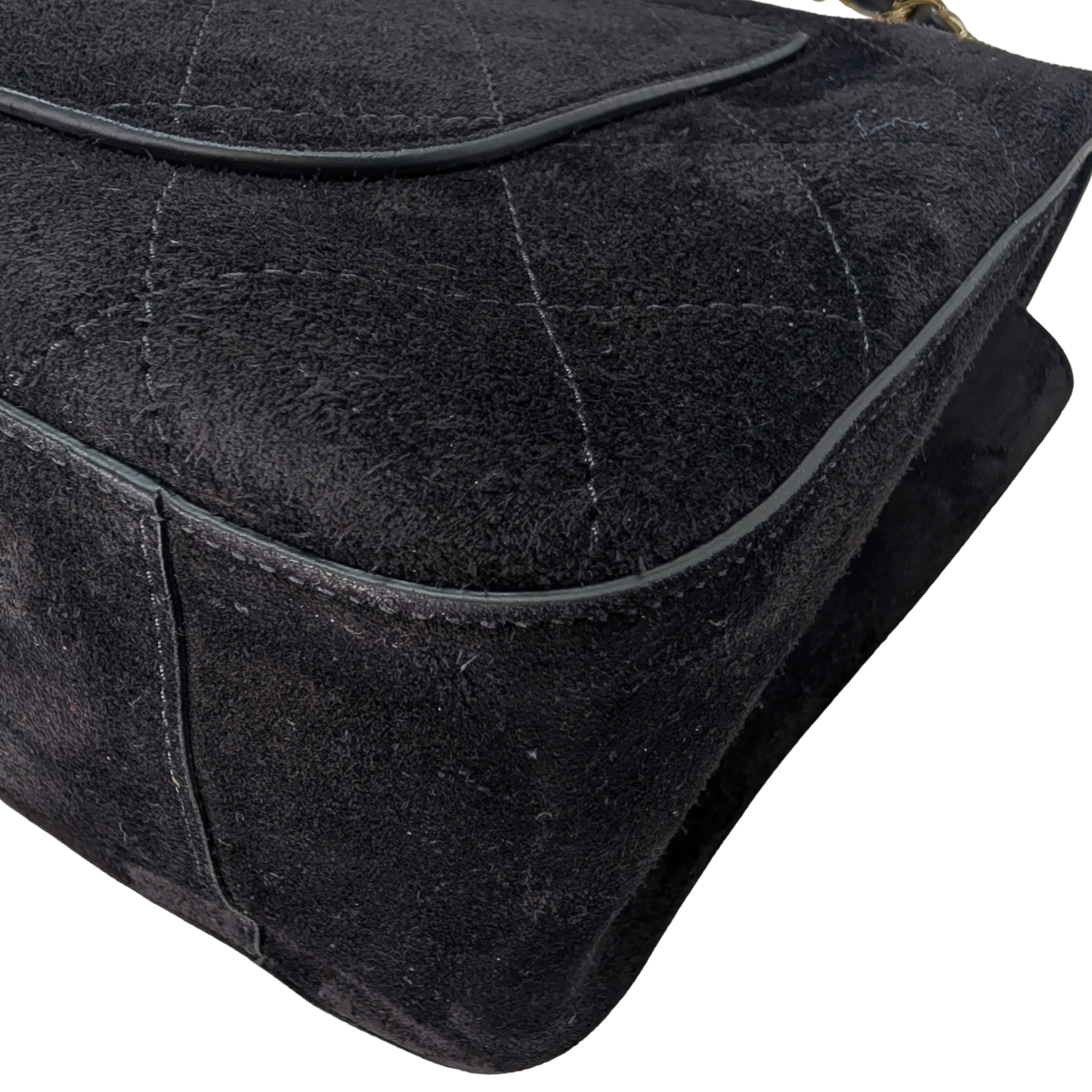 Chanel Suede Calfskin Souplissimo Maxi Flap Bag Black