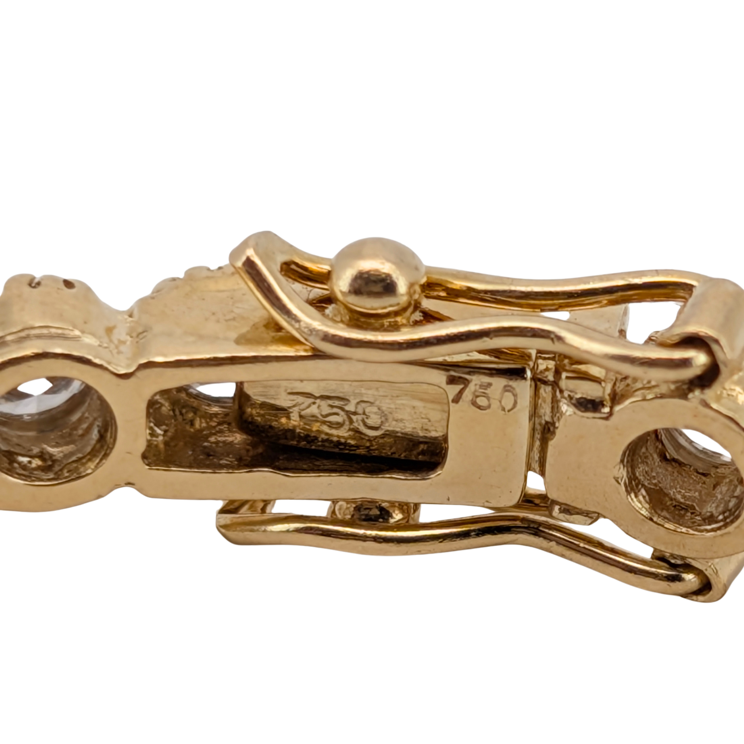 3.00Ct Natural Diamond Full Eternity Bangle In 18K Yellow Gold