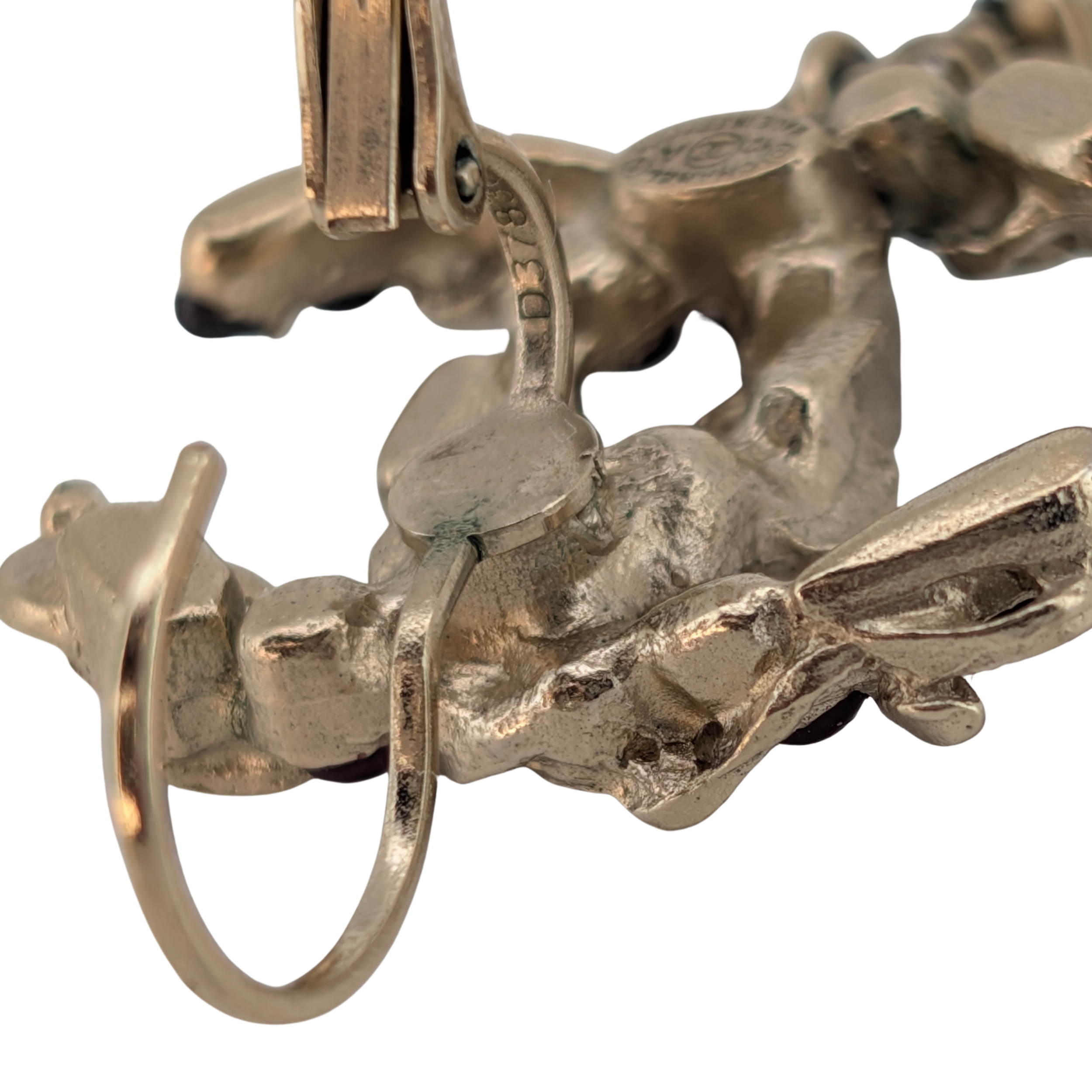 Chanel Large CC Drop Earrings with Faux Pearl Gold Tone