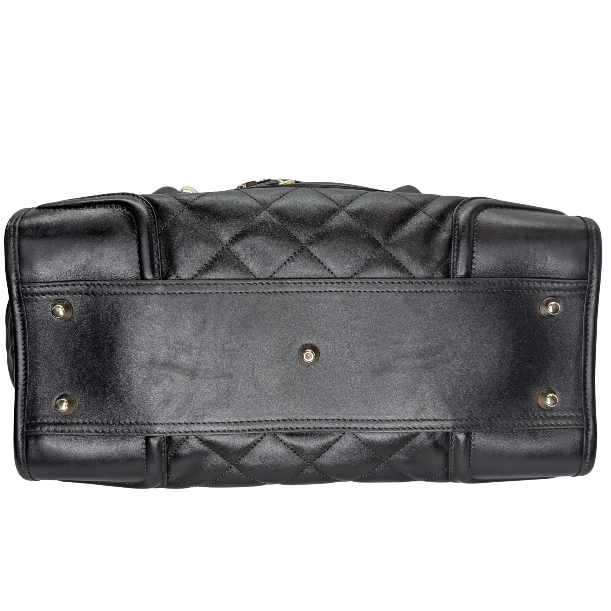 Burberry Quilted Manor Shoulder Bag Brown/Black