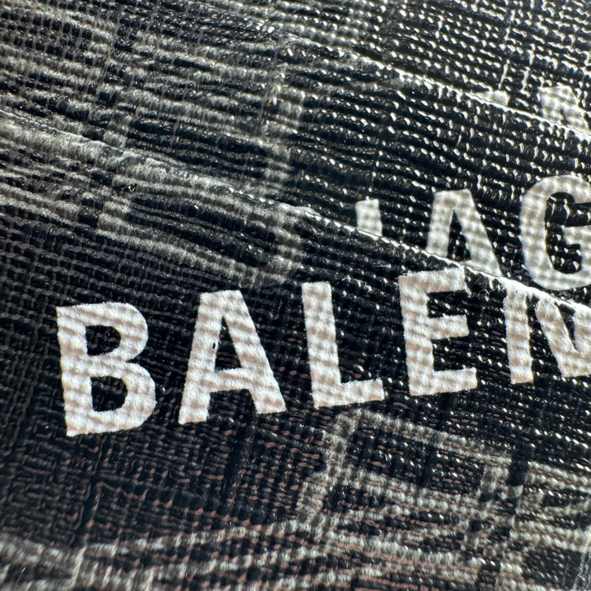 Balenciaga Logo Card Case Black White