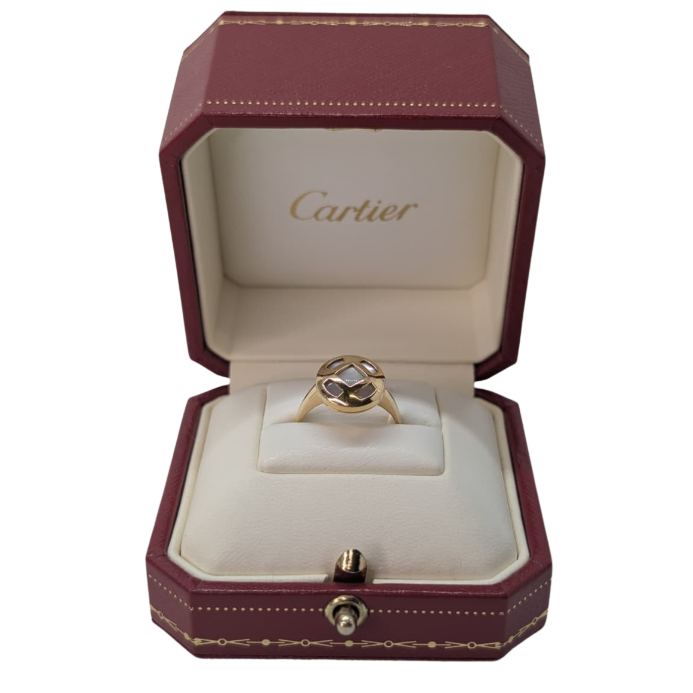 Cartier Pasha Mother Of Pearl 18K Gold Ring Size M½