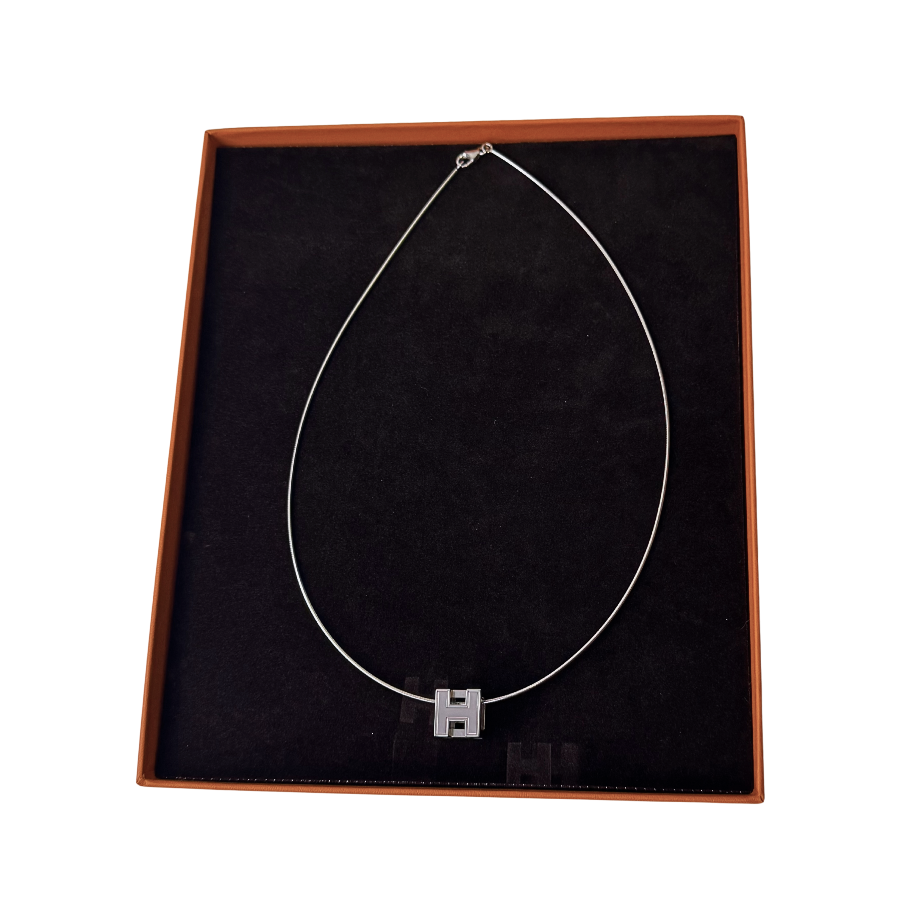Hermés H Cube Necklace