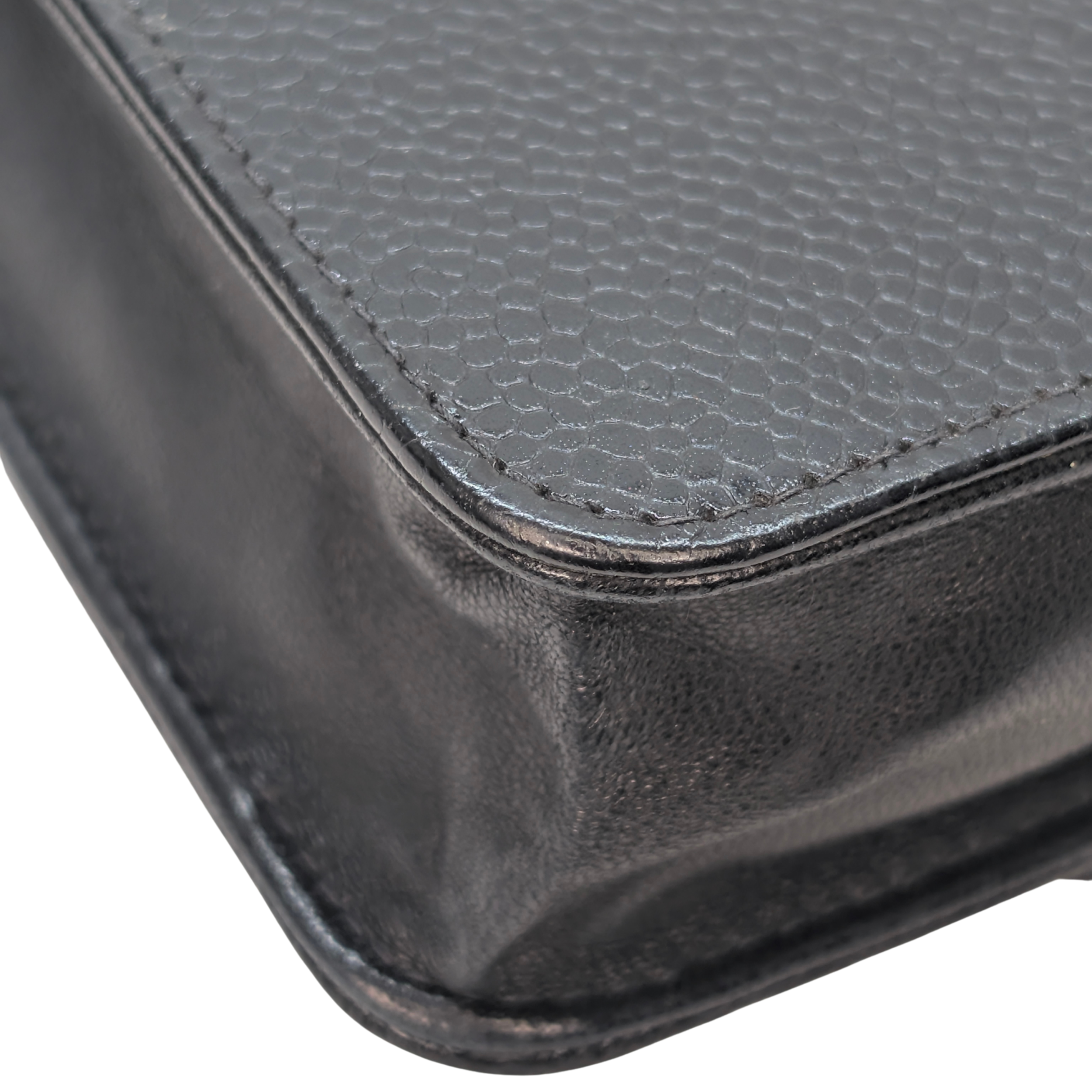 Chanel Caviar Timeless CC Wallet On Chain WOC Black