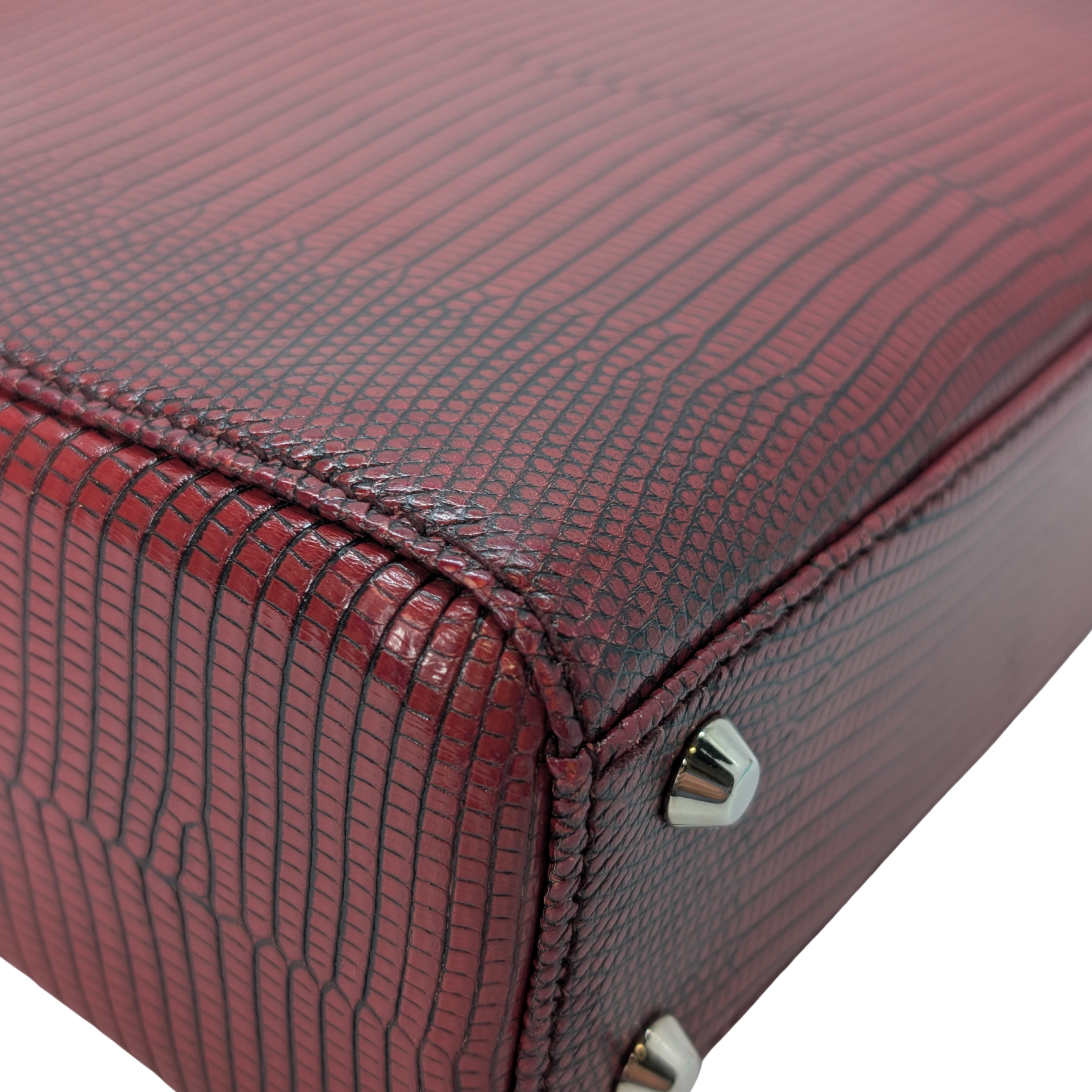 Christian Dior Mini Lady Dior Python Burgundy