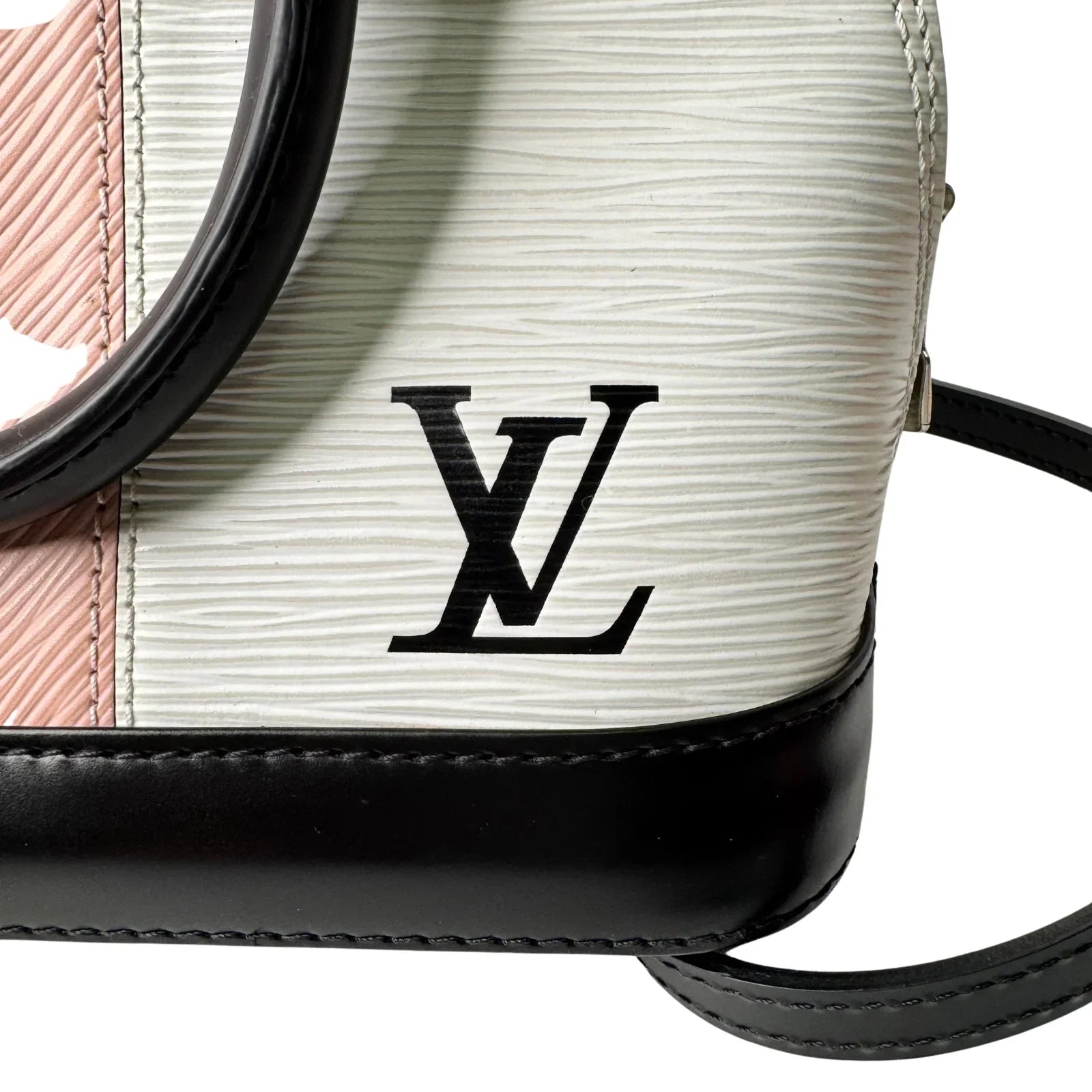 Louis Vuitton Epi Stripe Alma BB – Red and Pink CrossBody Bag - Lost Designer