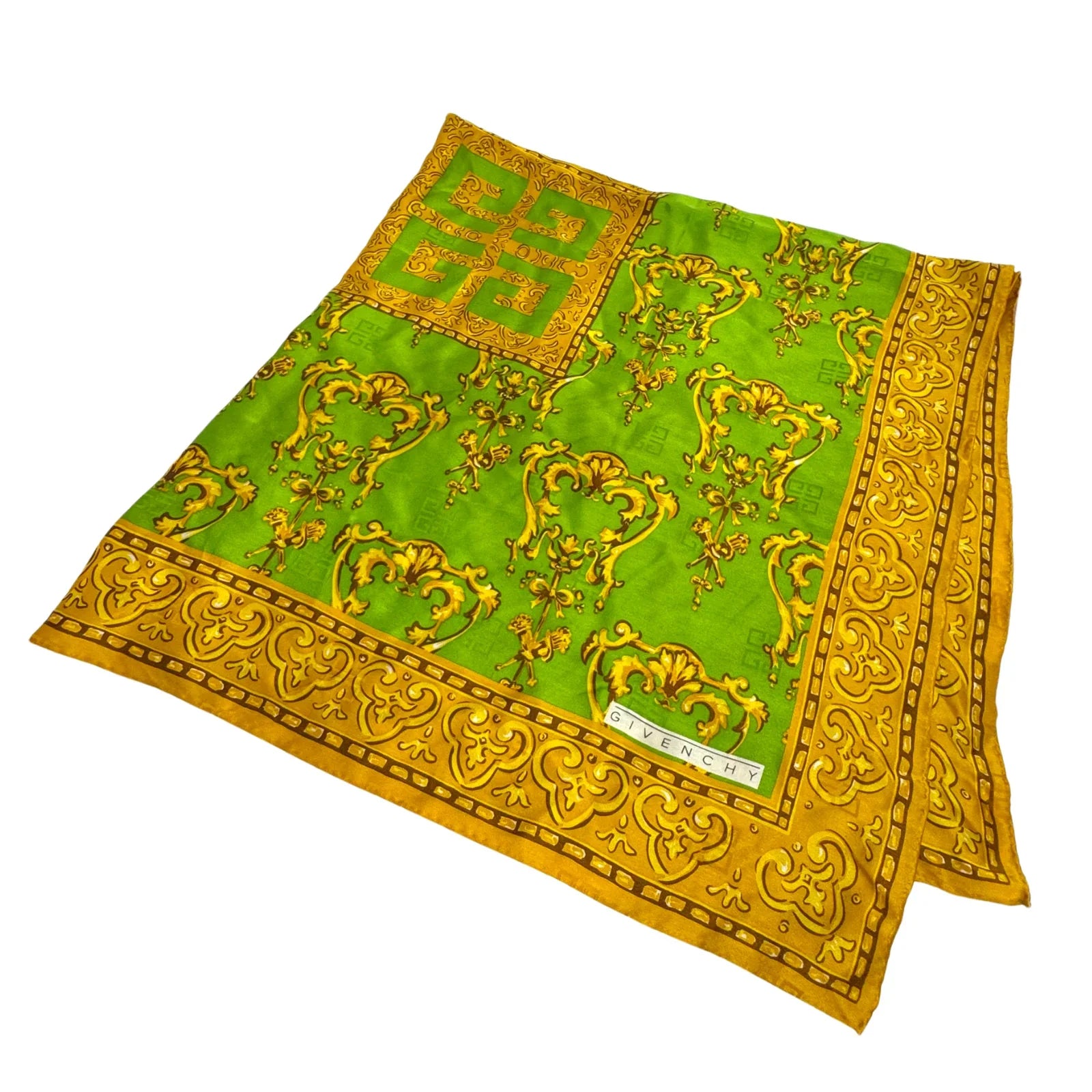 Givenchy Silk Scarf Green & Yellow