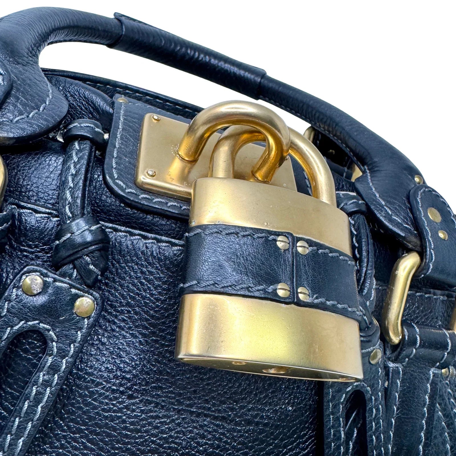 Chloe Paddington Leather Bag Black