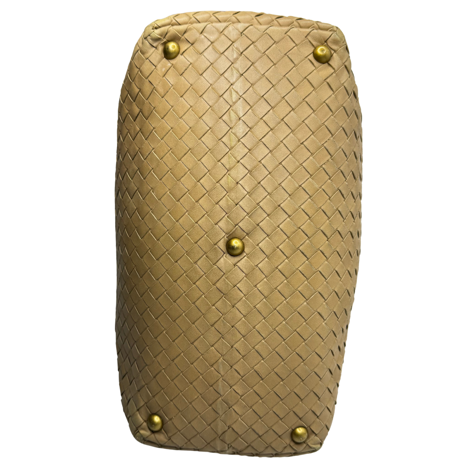 Bottega Veneta Nappa Intrecciato Padlock Montaigne Moutarde Beige Bag