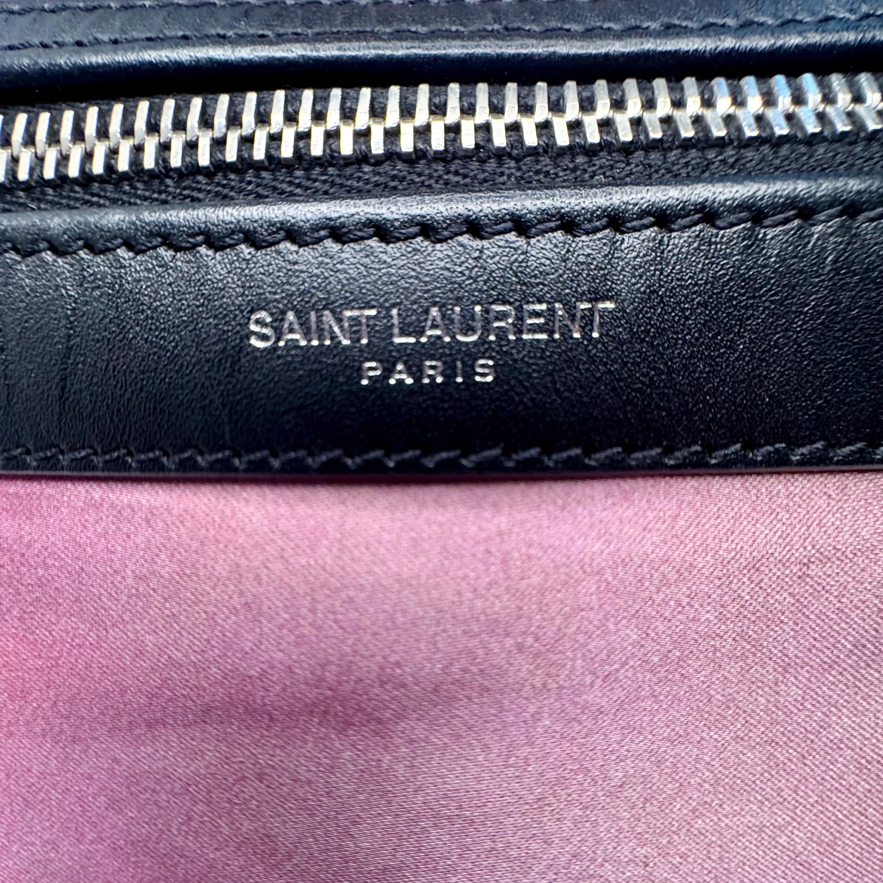 Saint Laurent YSL Multicolor Canvas Backpack Bag