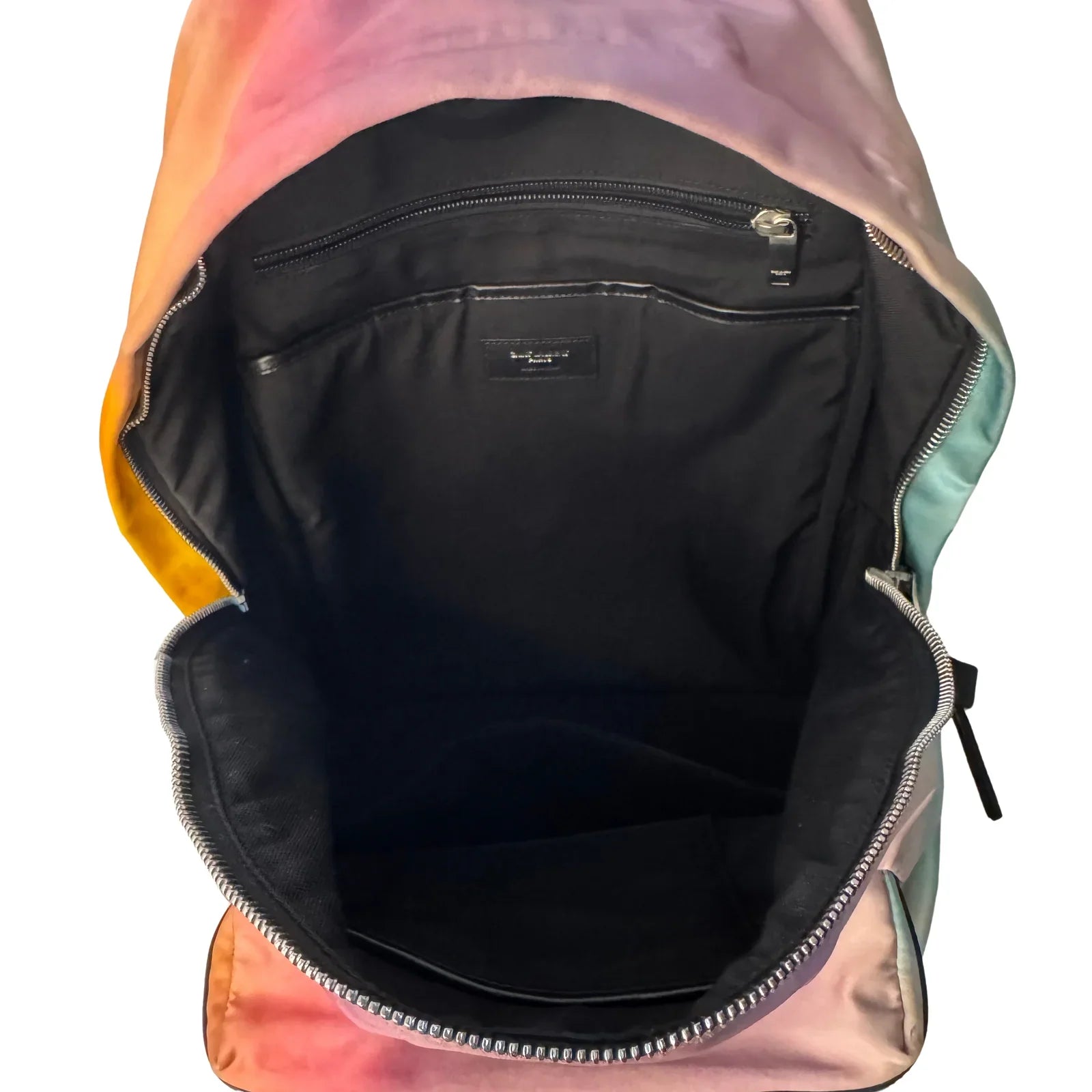 Saint Laurent YSL Multicolor Canvas Backpack Bag