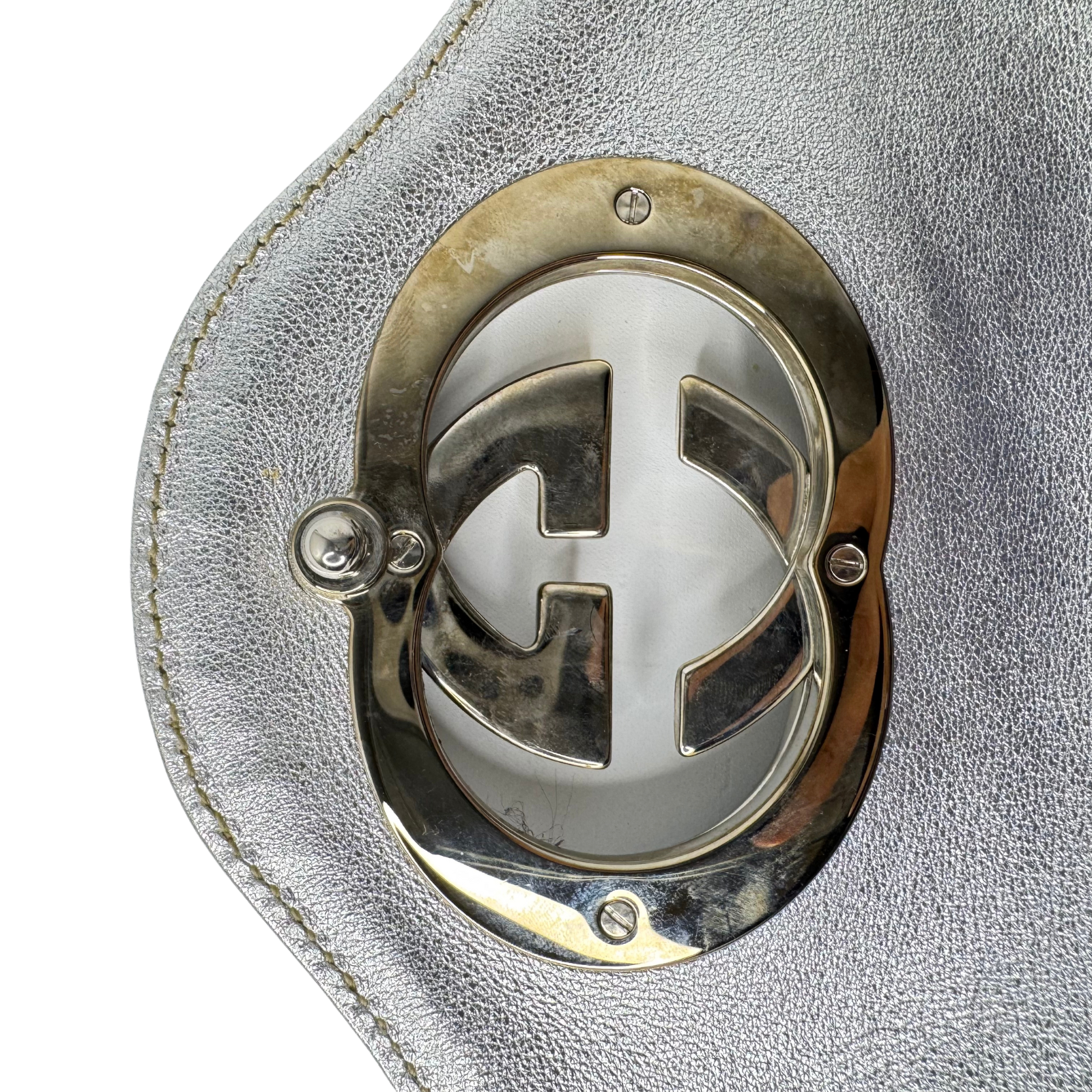 Gucci Guccissima Small Britt Tassel Shoulder Bag – Silver