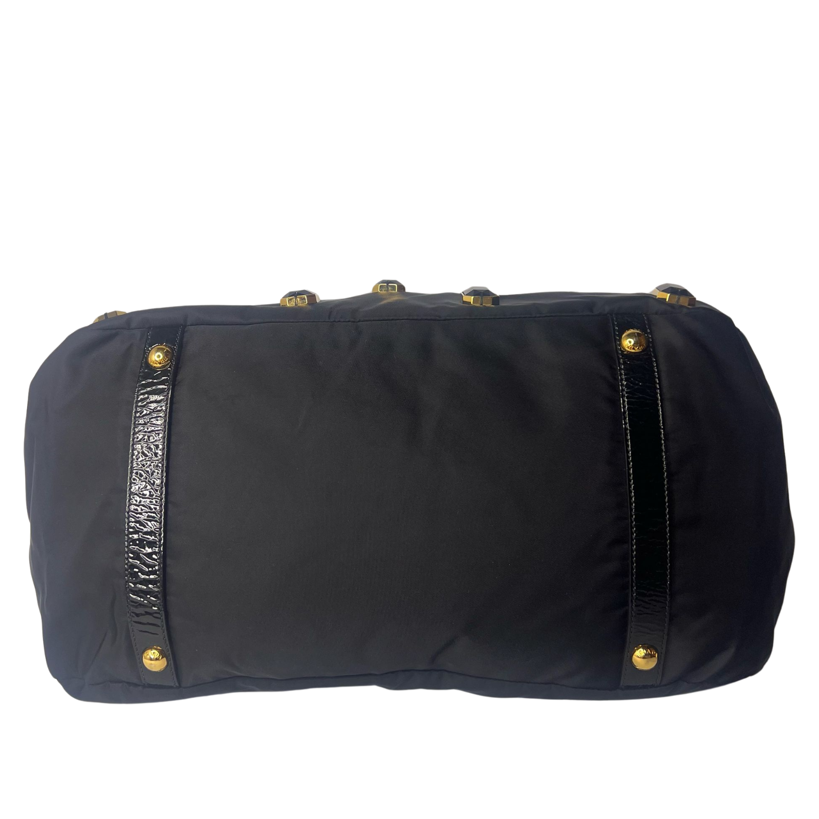 Prada Tessuto Nylon Pietre Jewelled Tote Bag – Black