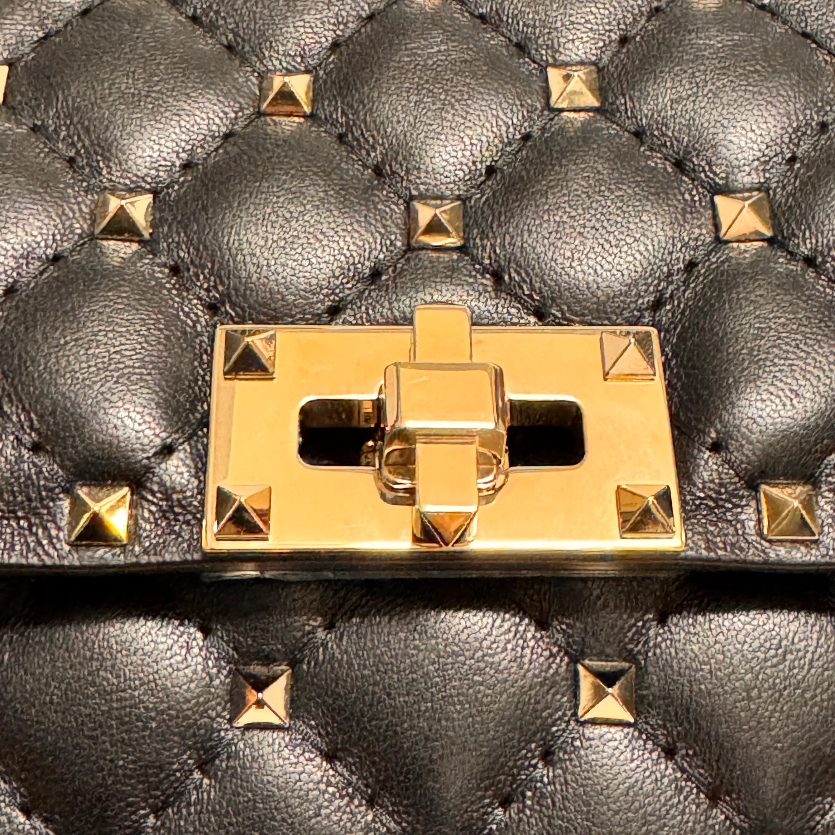 Valentino Garavani Rockstud Spike Bag Black