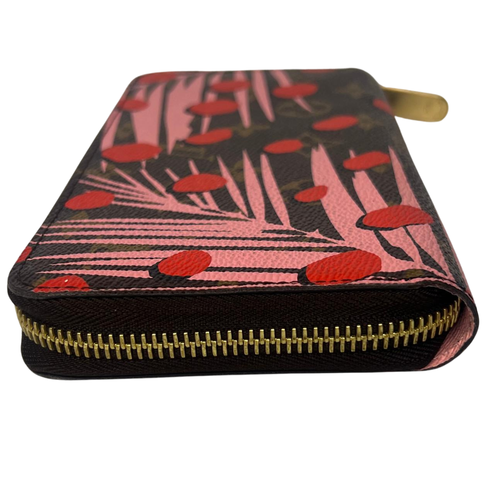 Louis Vuitton Monogram Jungle Dots Sugar Pink Poppy Zippy Clutch Wallet