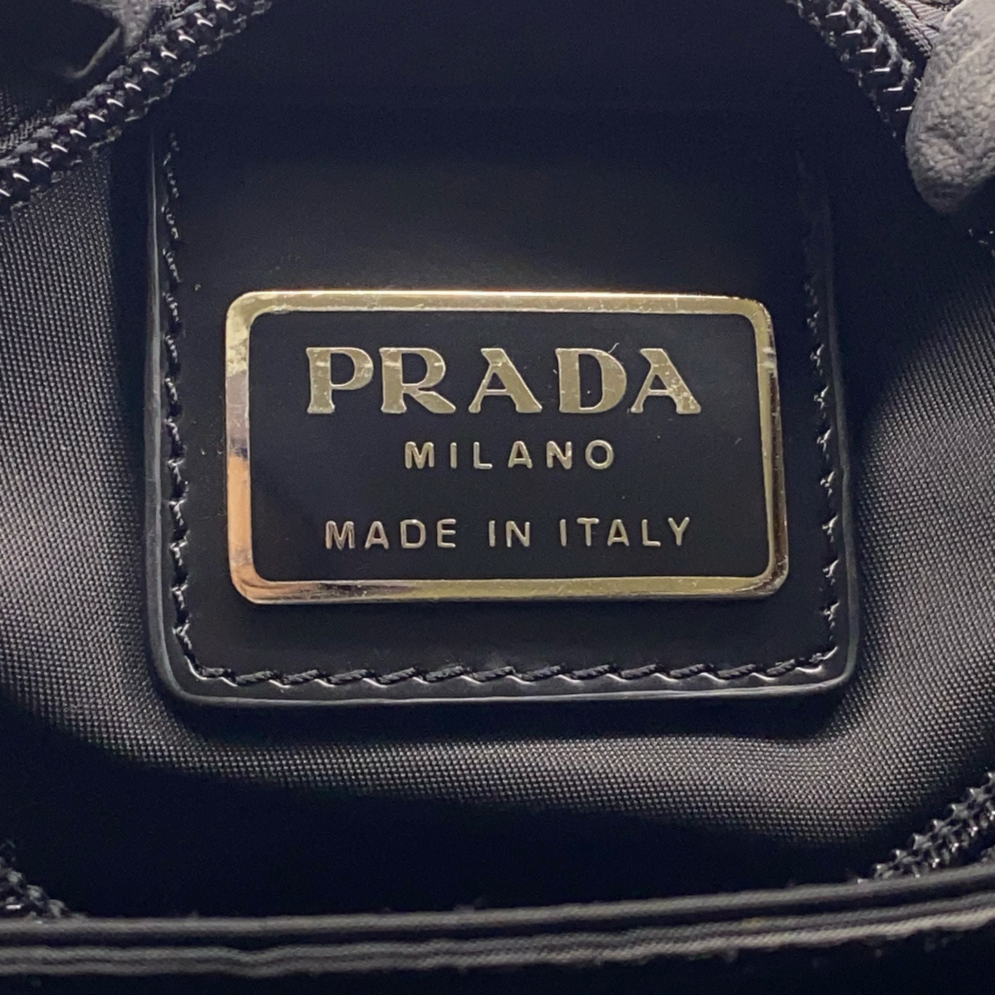 Prada Black Nylon Crossbody Messenger Black Bag