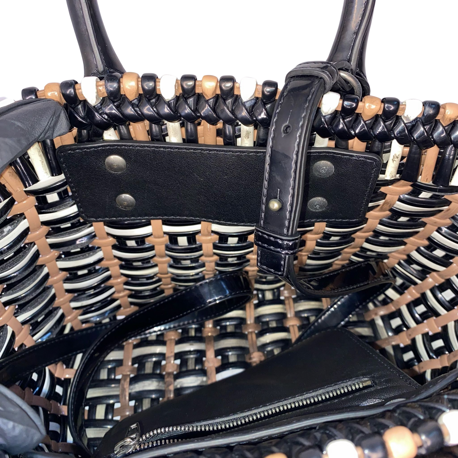 Balenciaga Bistro Panier Vinyl Tote Bag Crossbody Bag