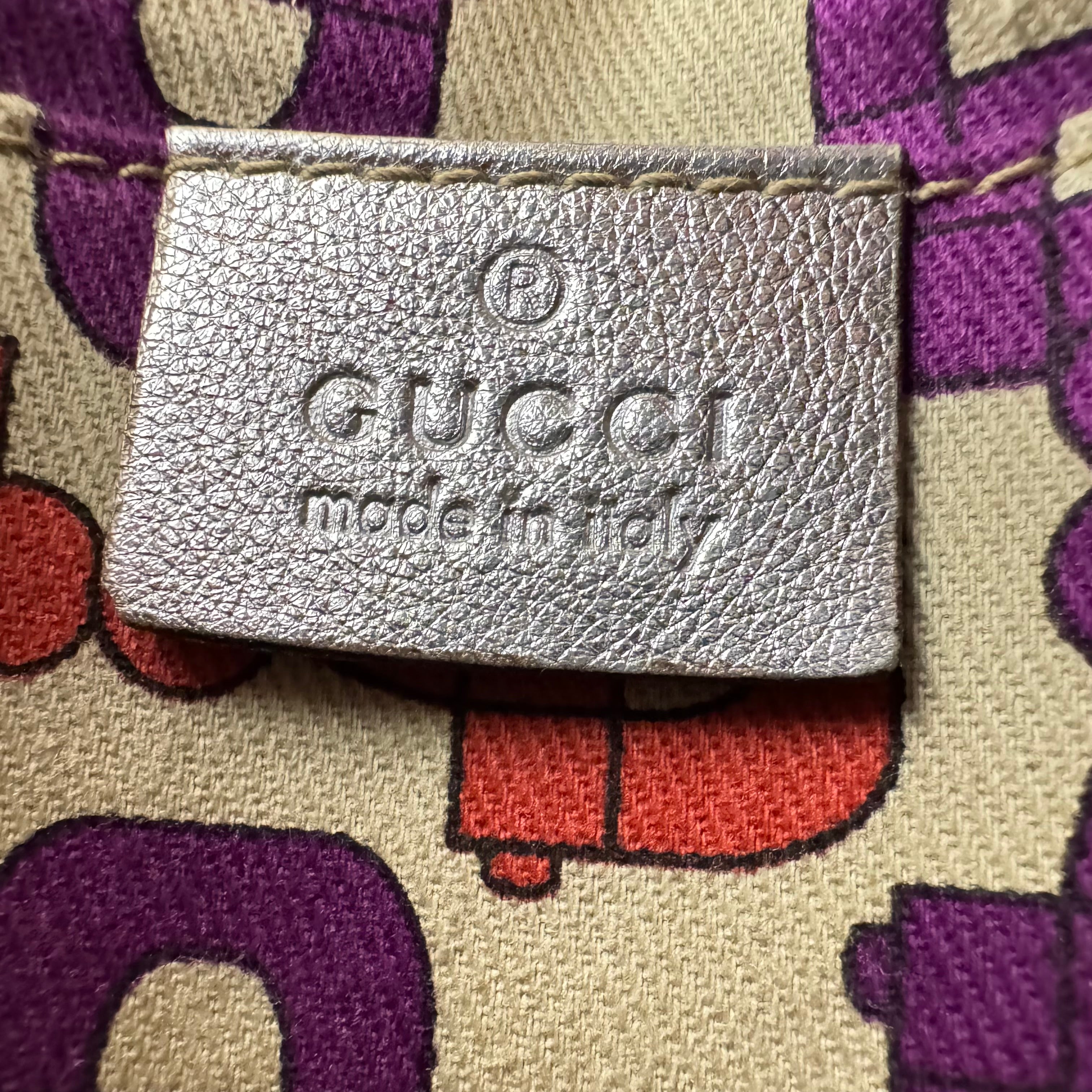 Gucci Guccissima Small Britt Tassel Shoulder Bag – Silver