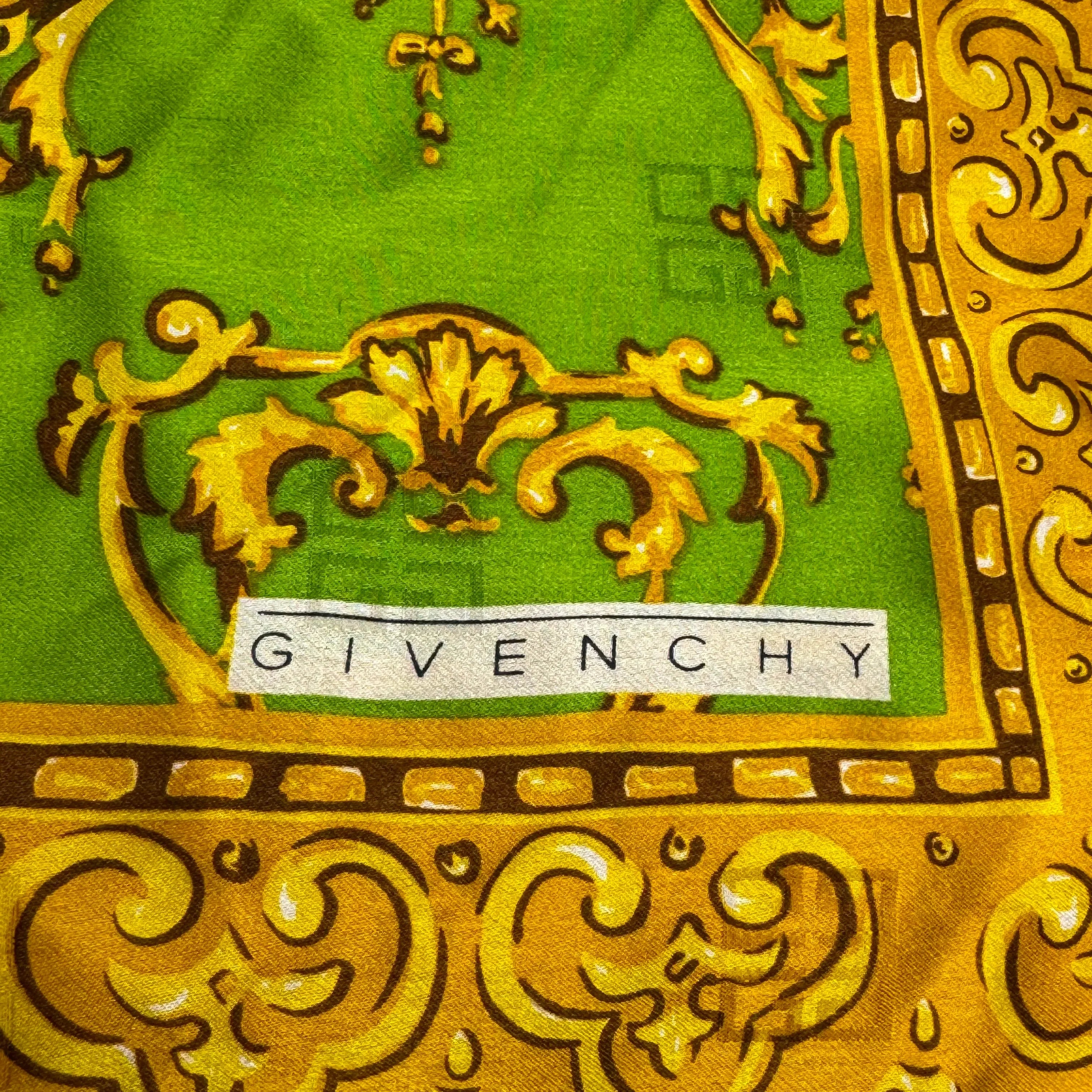 Givenchy Silk Scarf Green & Yellow
